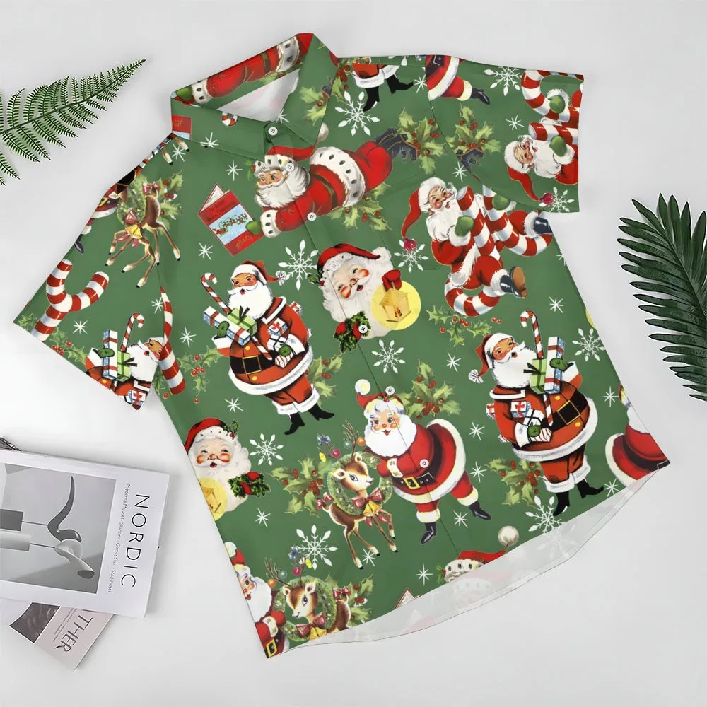 Santa Claus Gift Christmas Casual Short Sleeve Shirt 2409008979