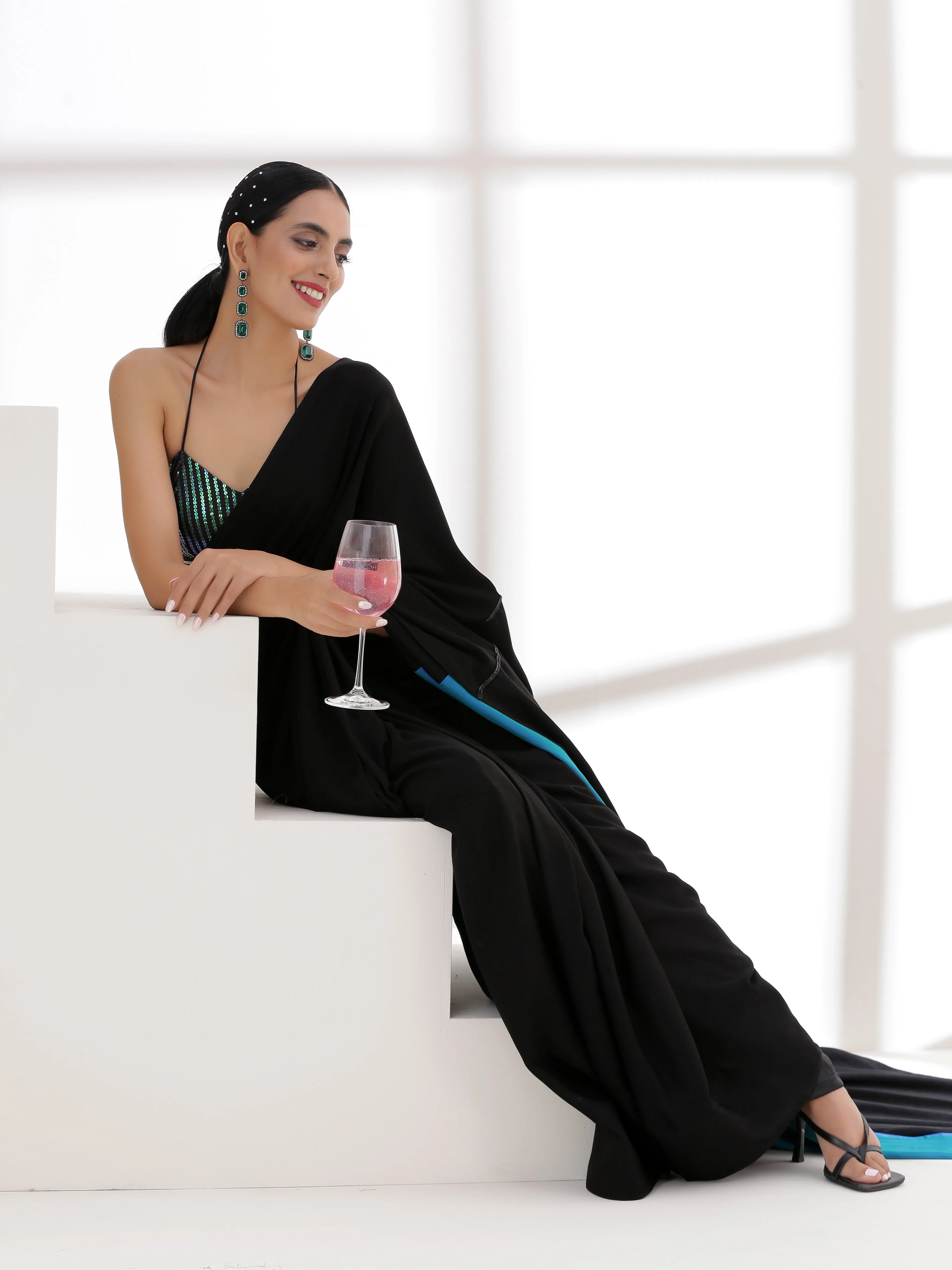 Sapphire Black Surprise Saree