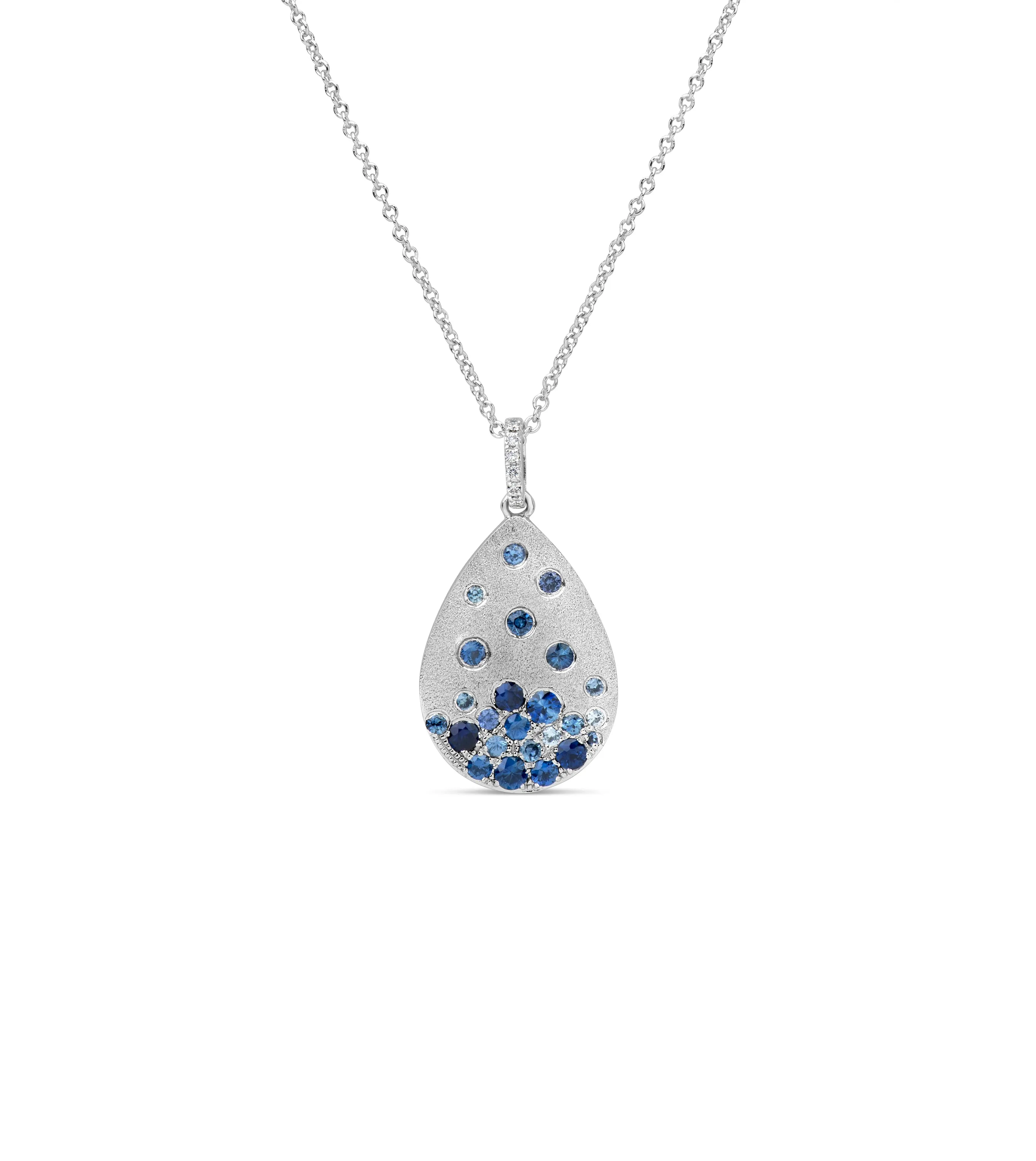 Sapphire Celestial Pear Necklace