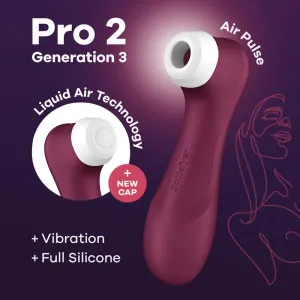 Satisfyer Pro 2 Gen 3 Touch-Free Clitoral Stimulator - Wine Red