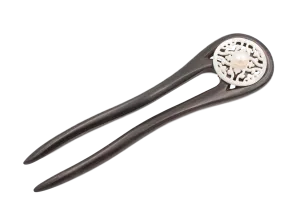 Sea Shell and Pearl Wood Hair Stick