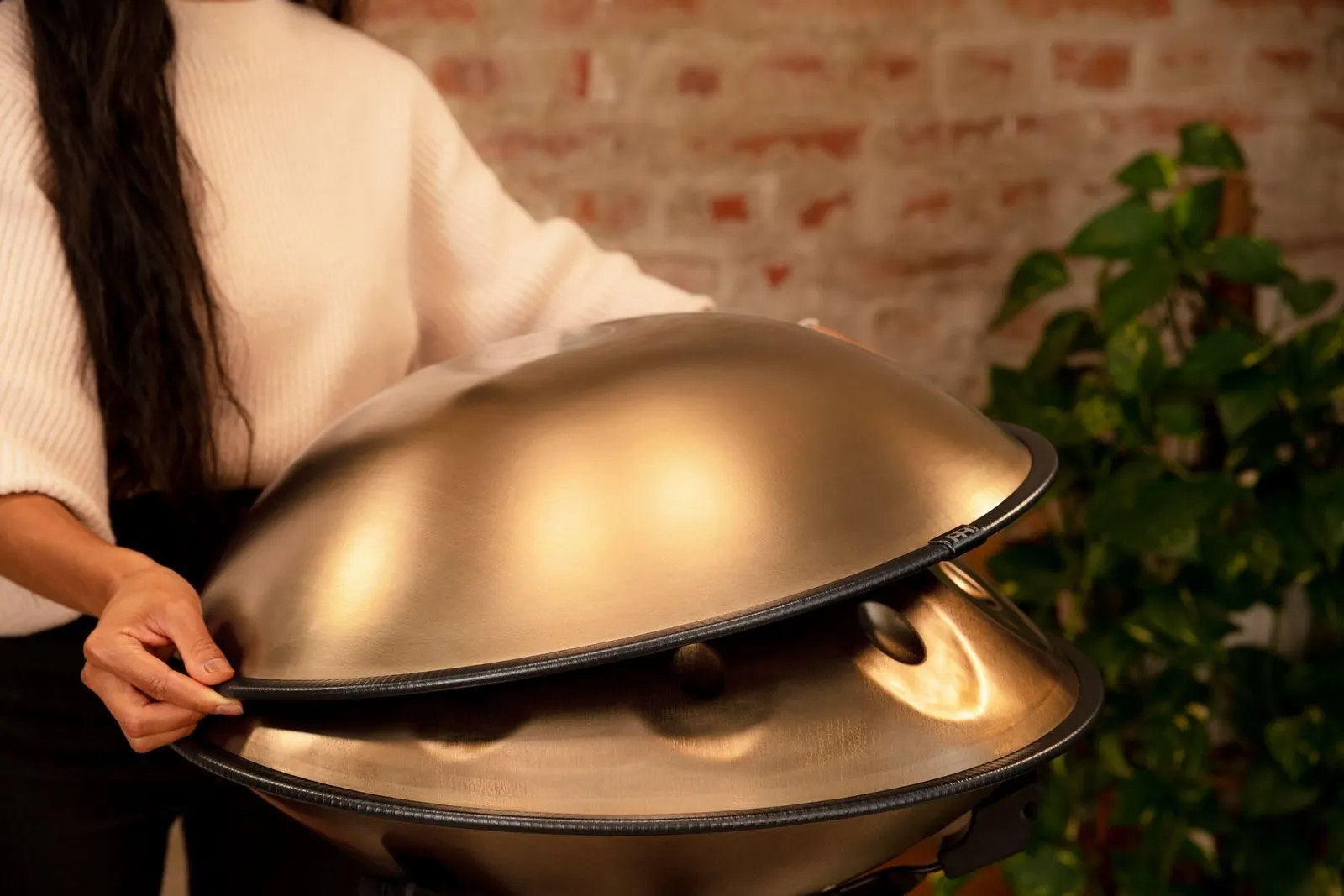Sensory Handpan with 10 Notes Two Soundholes (D Kurd)
