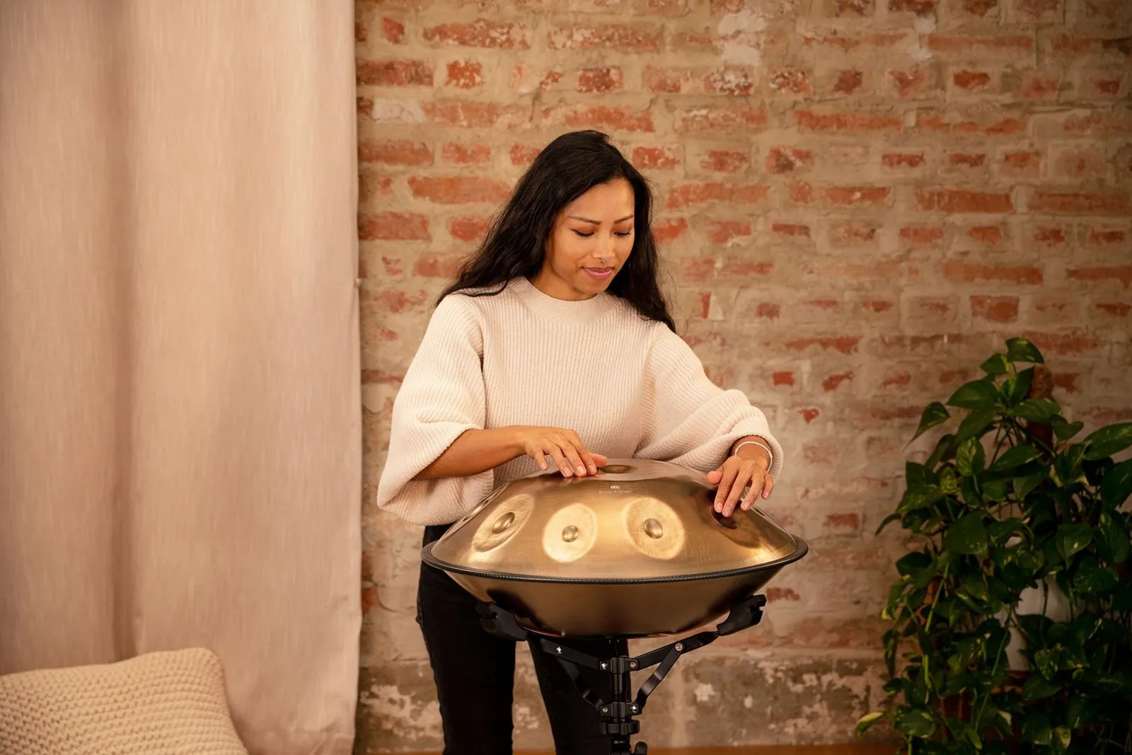 Sensory Handpan with 10 Notes Two Soundholes (D Kurd)