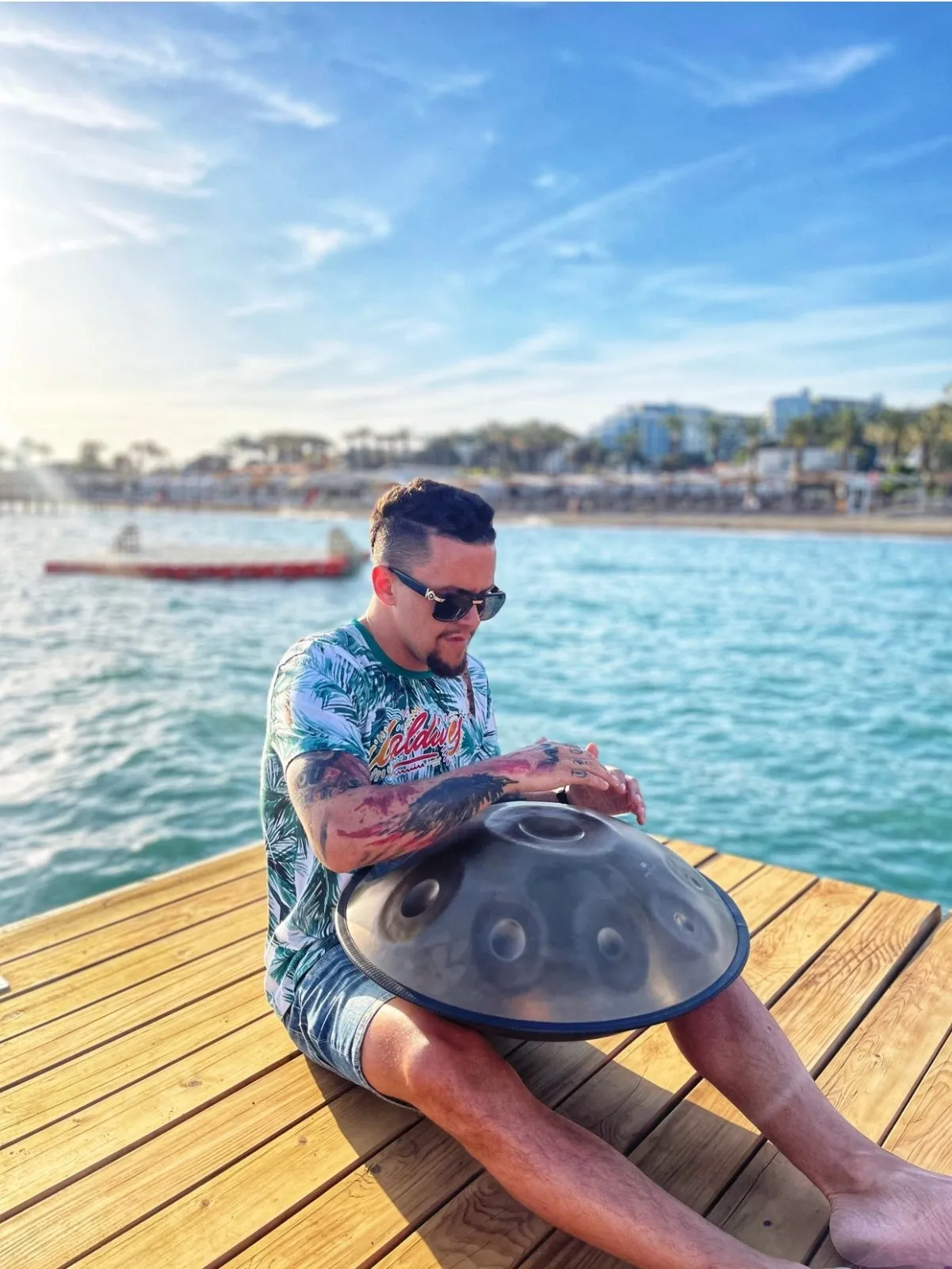 Sensory Handpan with 10 Notes Two Soundholes (D Kurd)