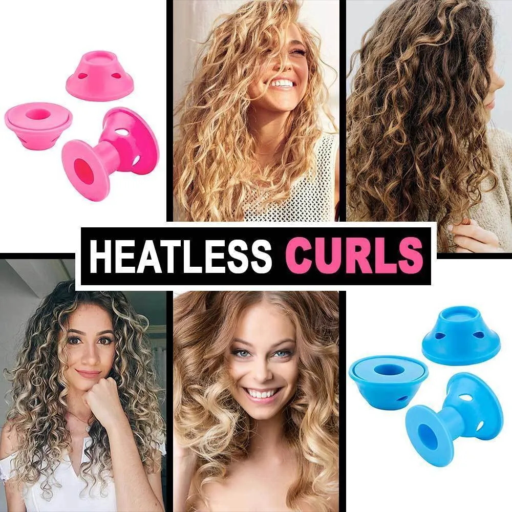 Set of 10 Silicone Hair Curlers