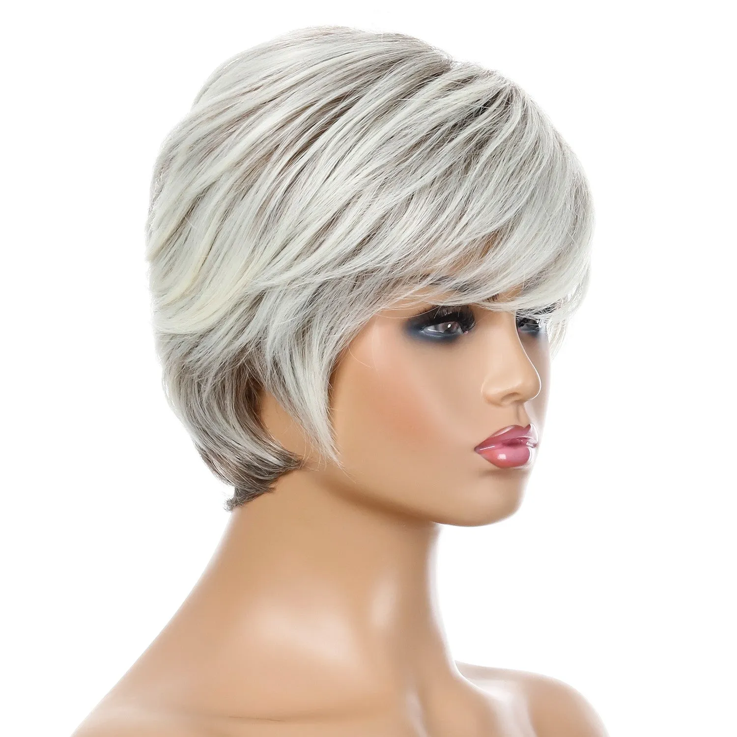 Shannon | Blonde Short Pixie Cut Straight Synthetic Hair Wig With Bangs