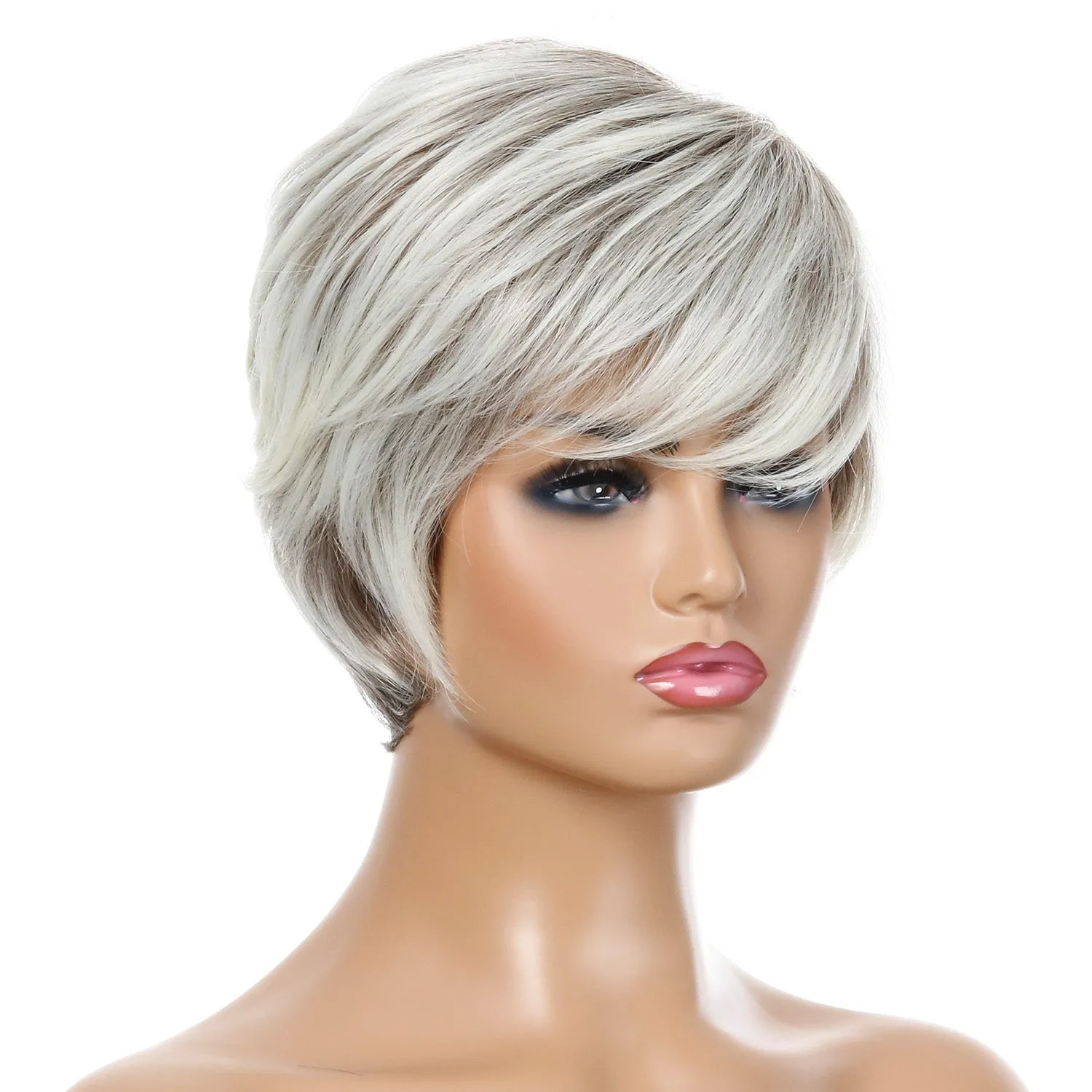 Shannon | Blonde Short Pixie Cut Straight Synthetic Hair Wig With Bangs