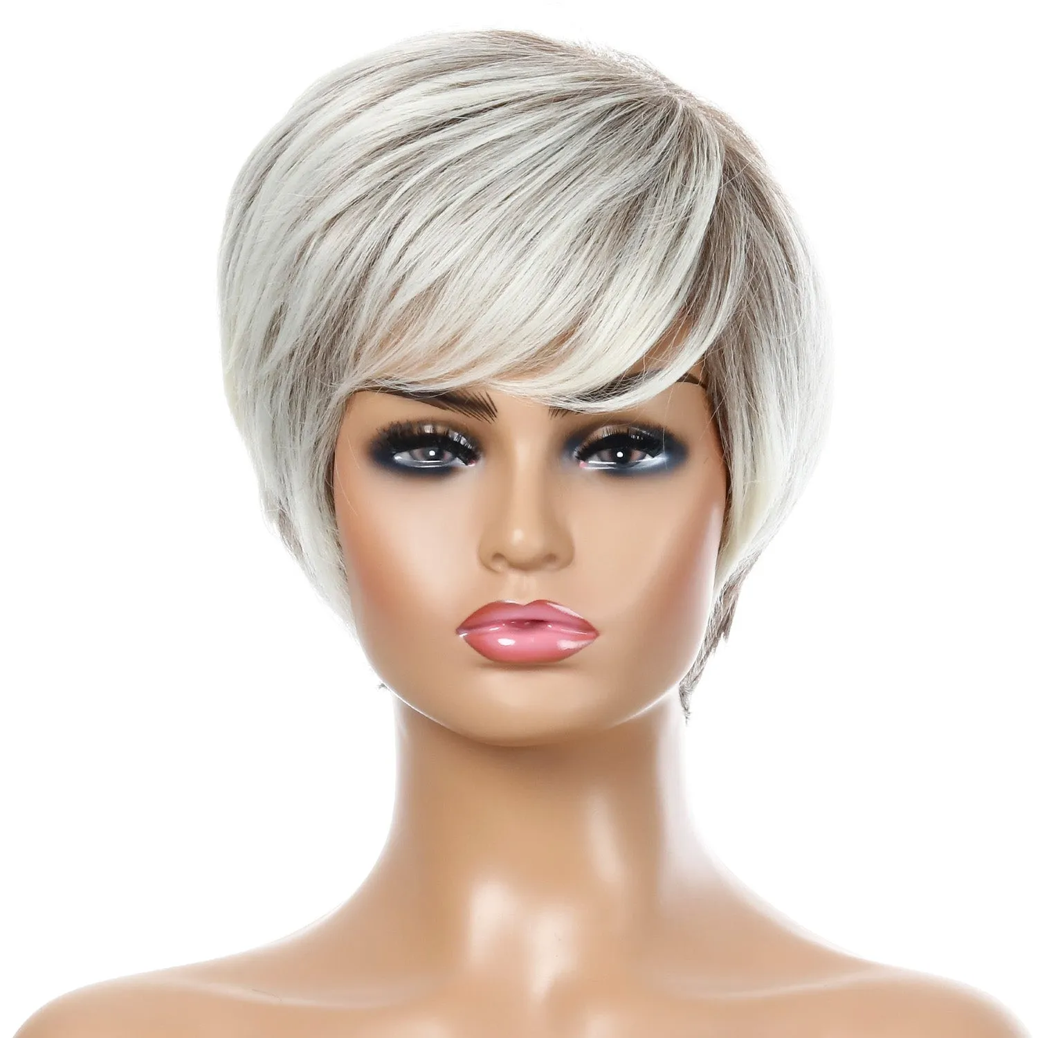 Shannon | Blonde Short Pixie Cut Straight Synthetic Hair Wig With Bangs