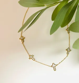 Sideways Cross Necklace