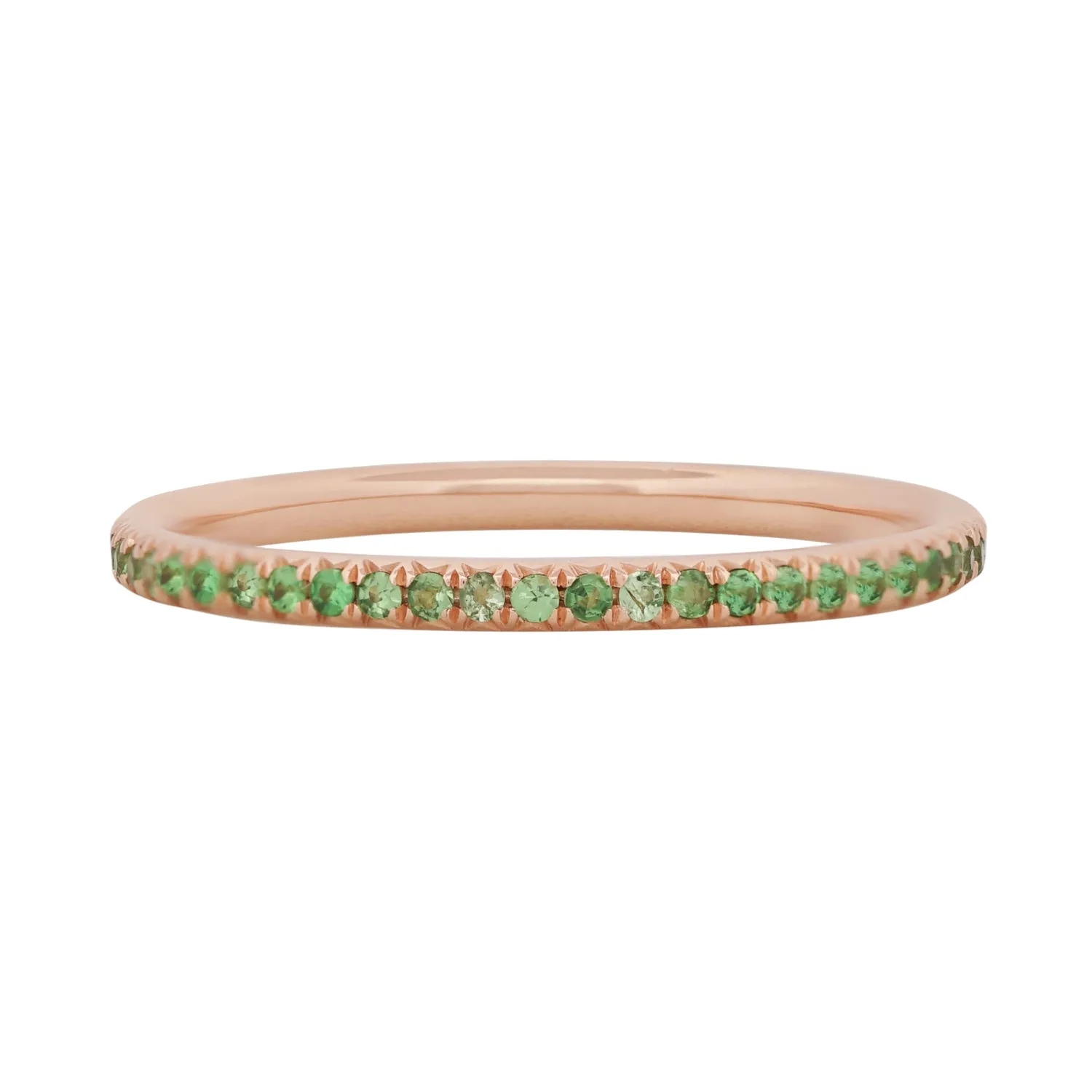Signature French Pavé Gemstone Eternity Ring