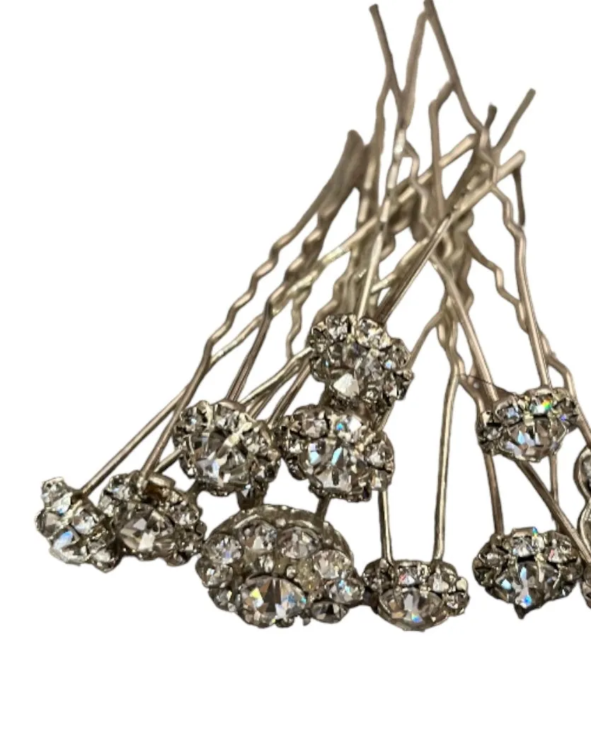 Silver Accent Pins Headpiece