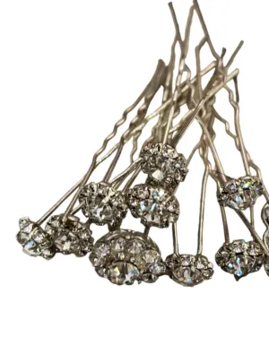 Silver Accent Pins Headpiece
