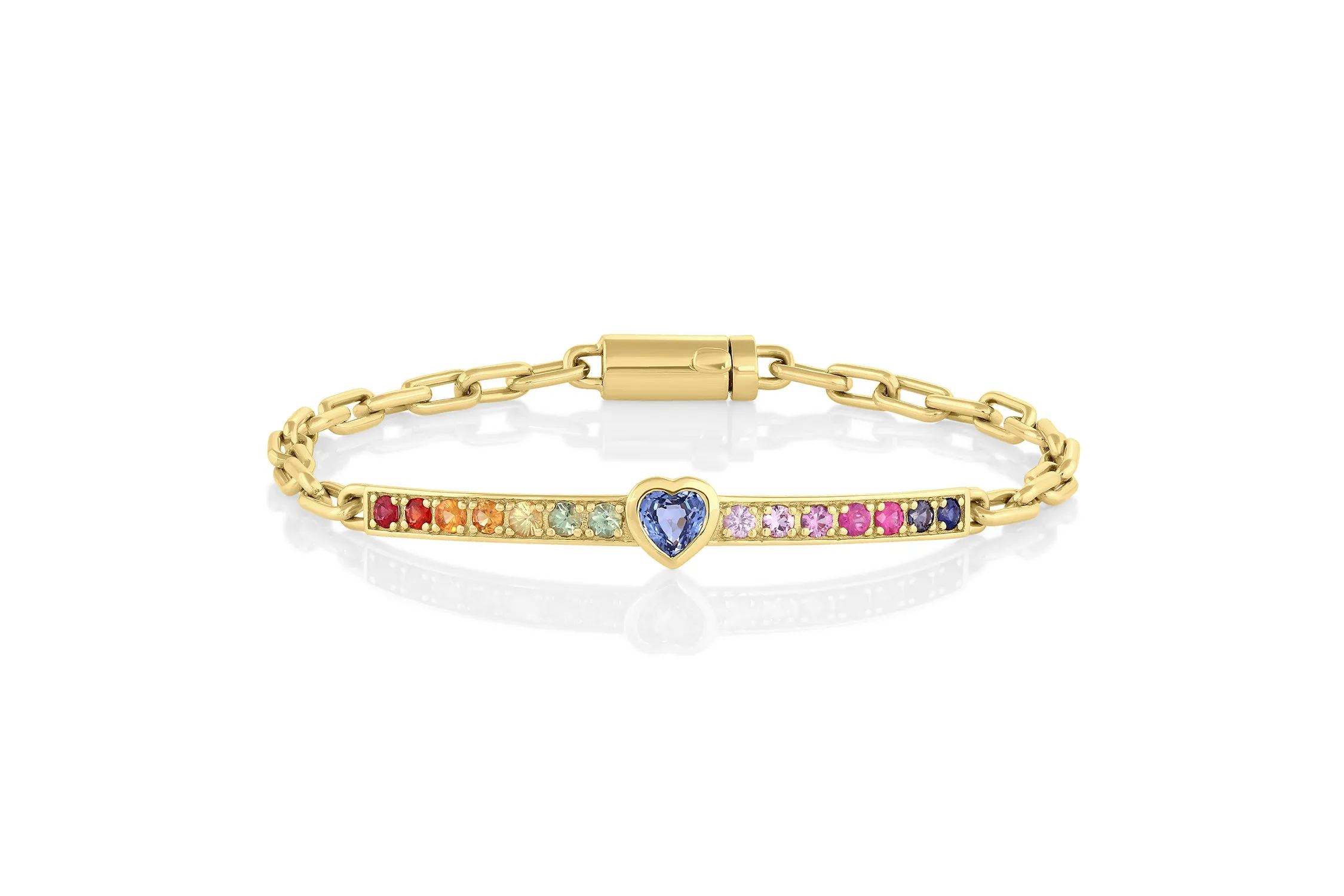 Single Stone Gem ID Bracelet