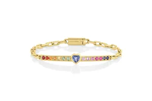 Single Stone Gem ID Bracelet