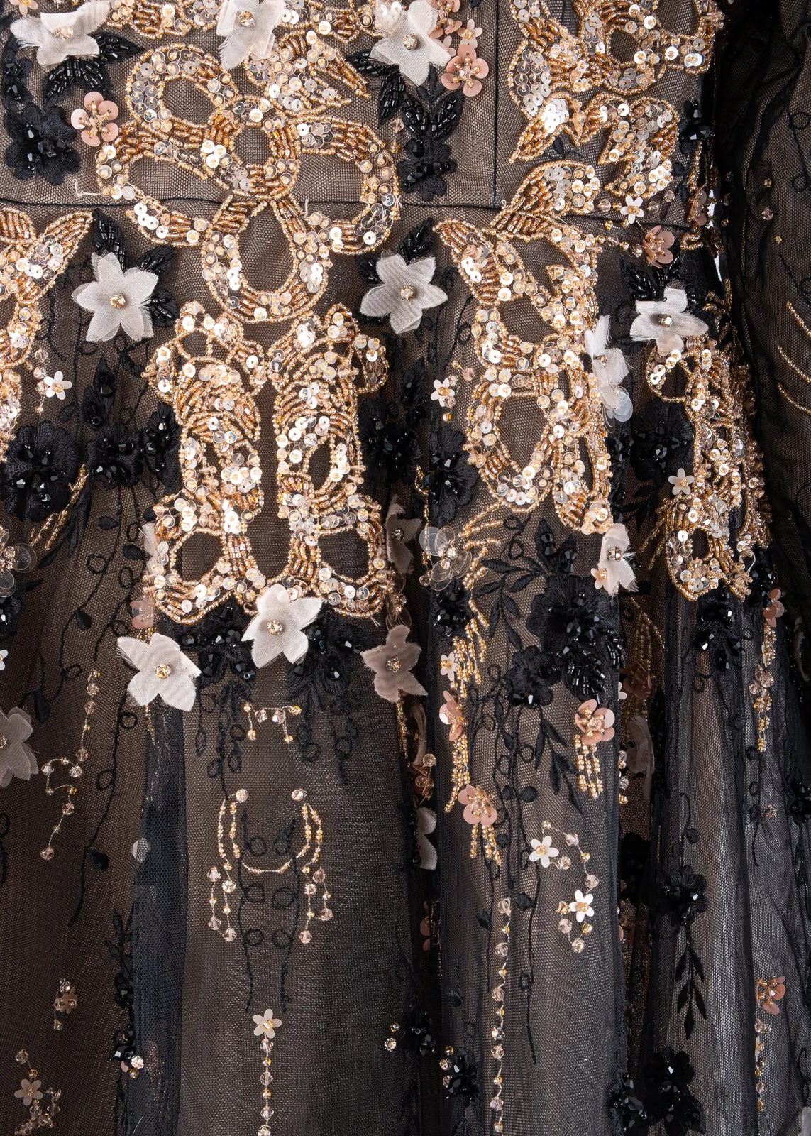 SK • Fully embroidered Hard Tulle Gown