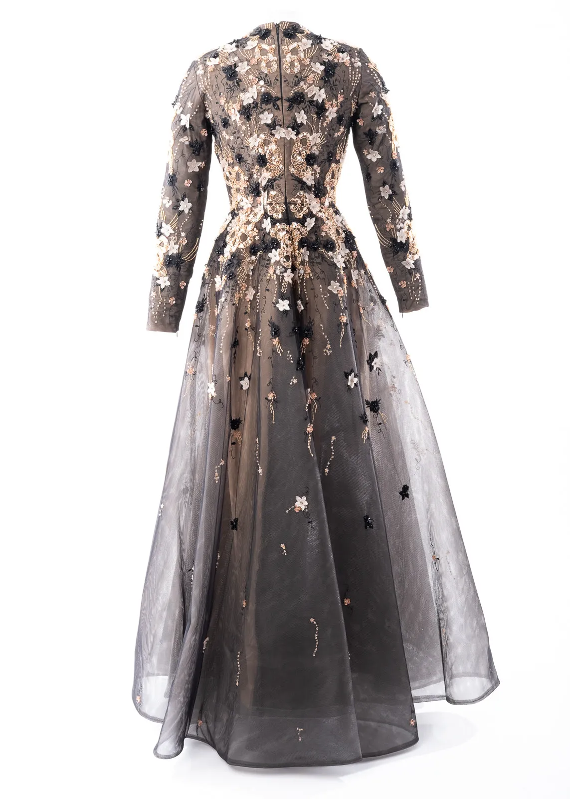 SK • Fully embroidered Hard Tulle Gown