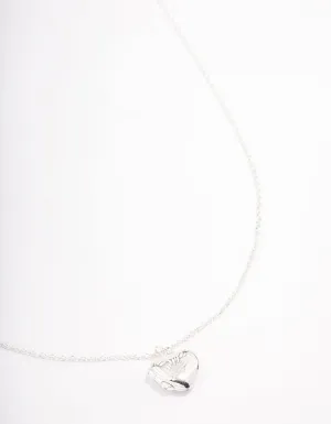 Sterling Silver Heart Locket Pendant Necklace