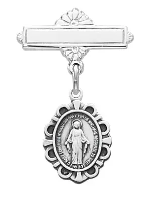 Sterling Silver Miraculous Baby Pin