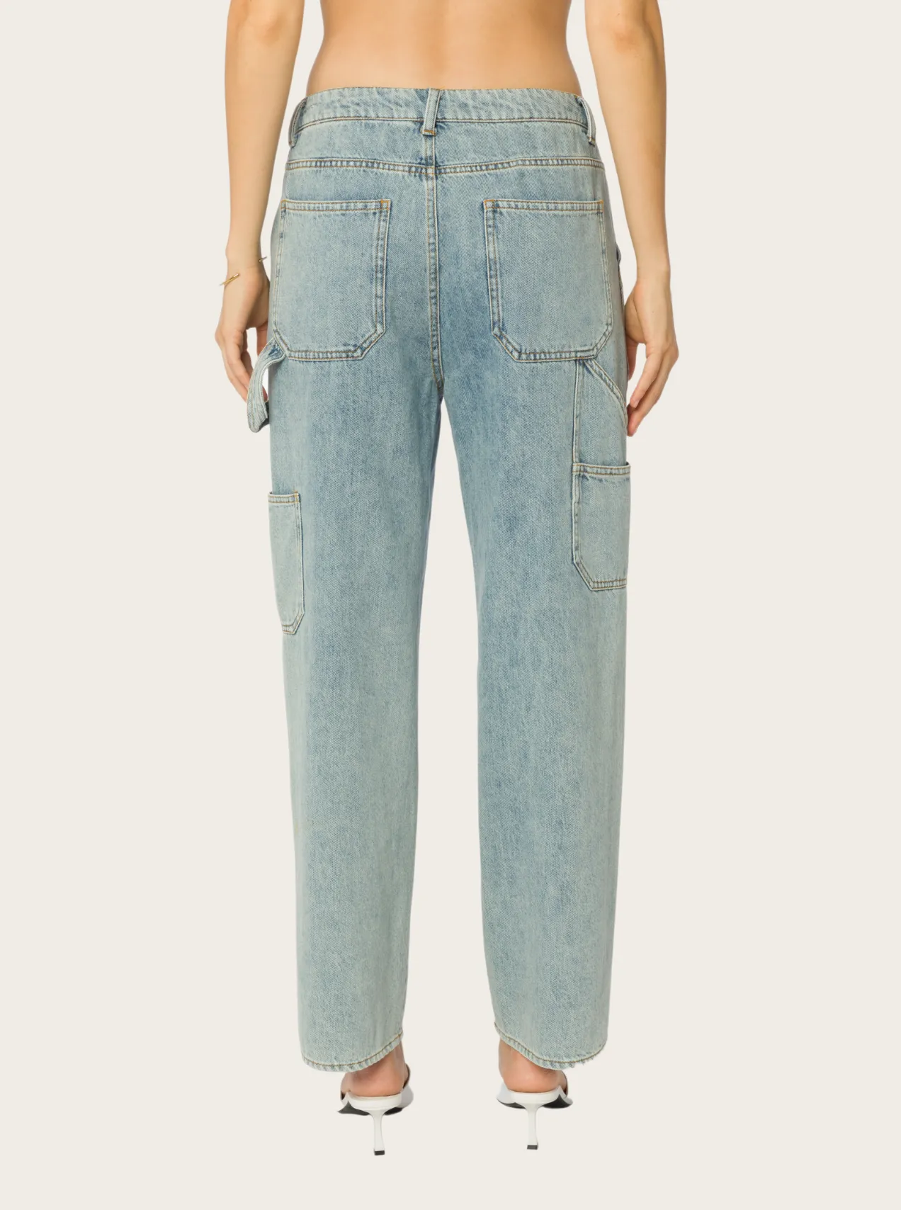 Straight Leg Utility Jeans