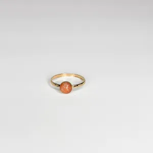 Sunstone 14K Gold-Filled Hammered Band Ring | Size 13