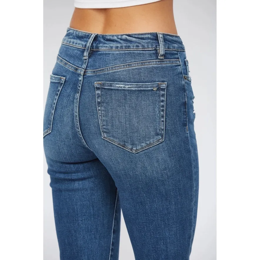 Super High Rise Straight Leg with Step Hem by Mica Denim