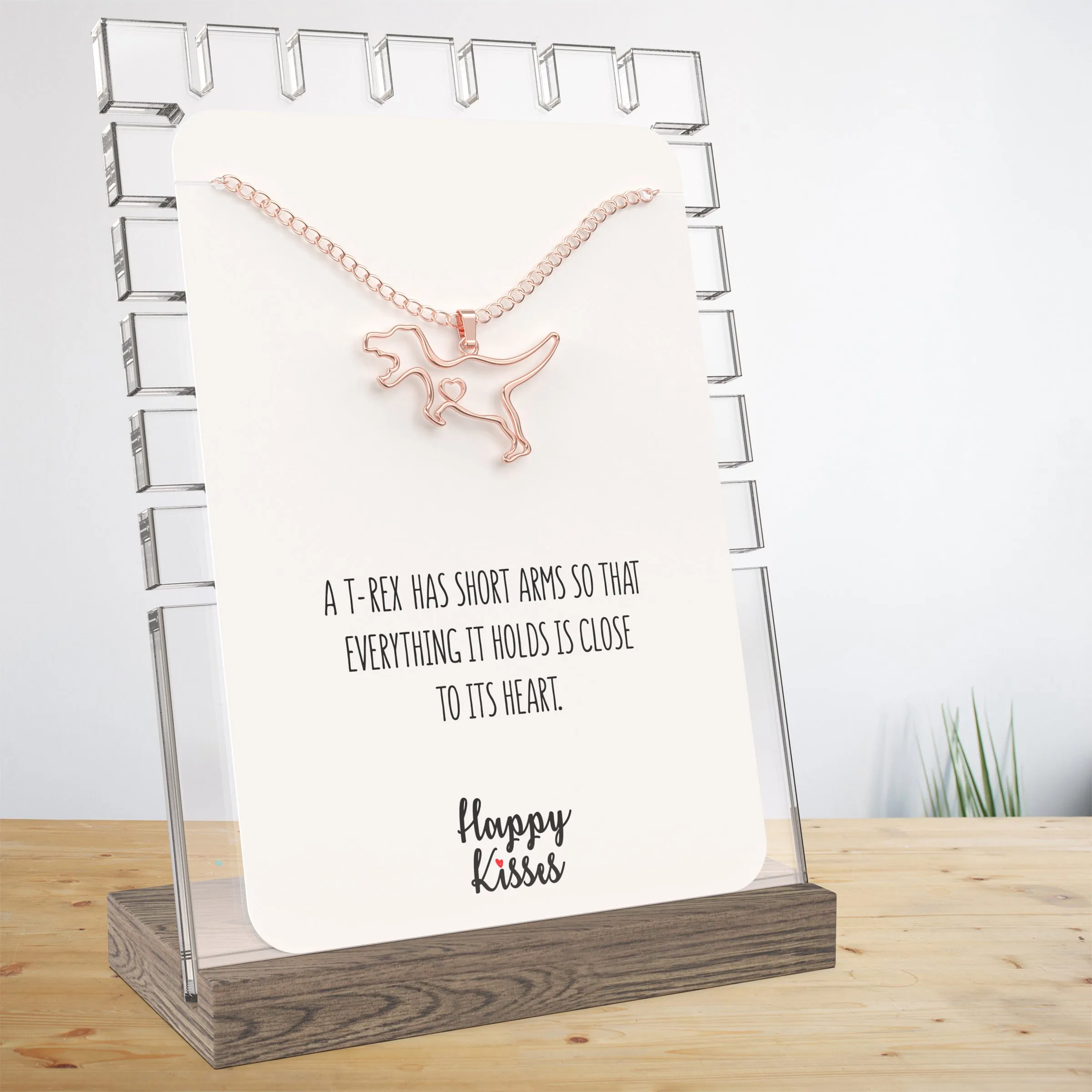 T-Rex Dinosaur Necklace with Gift Card