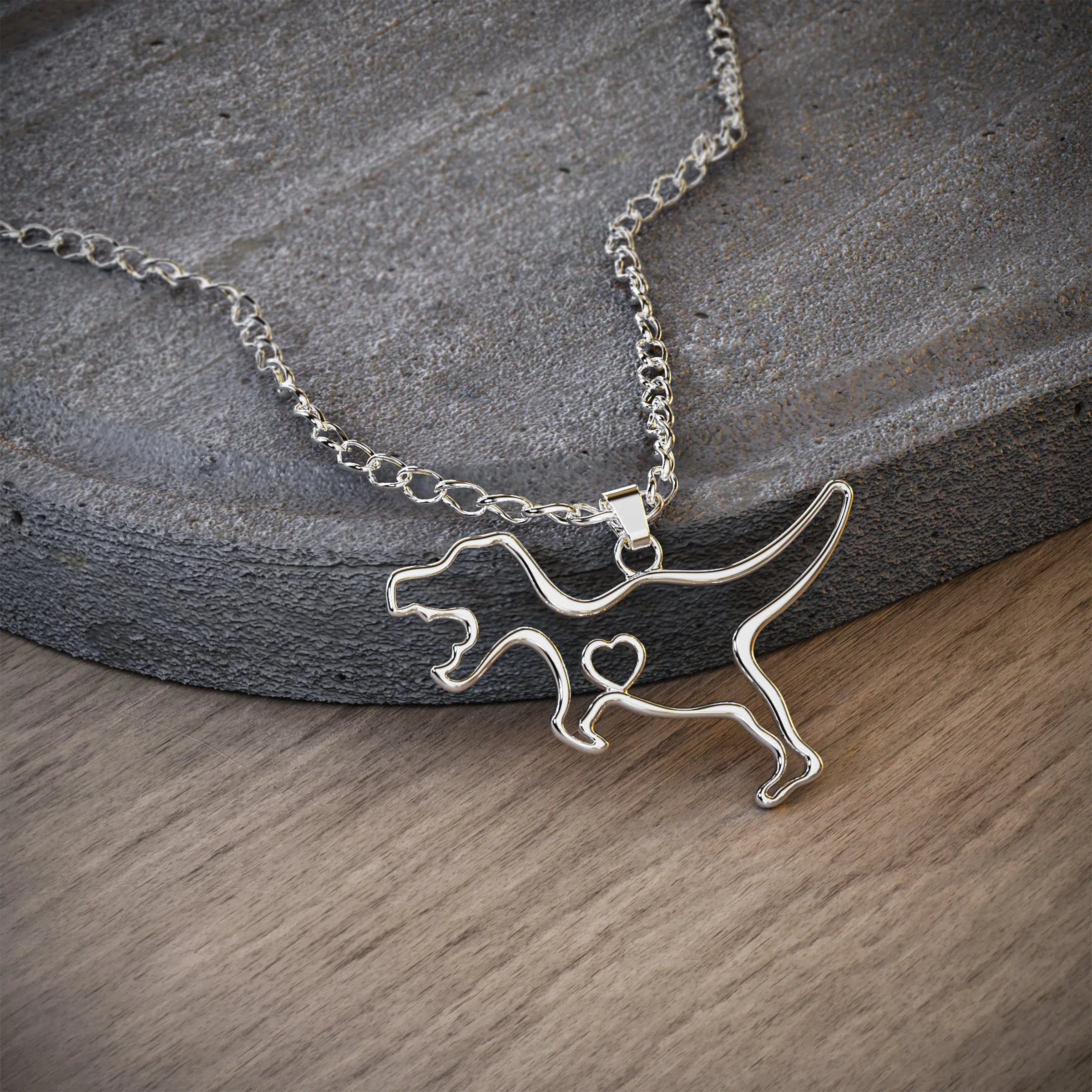 T-Rex Dinosaur Necklace with Gift Card