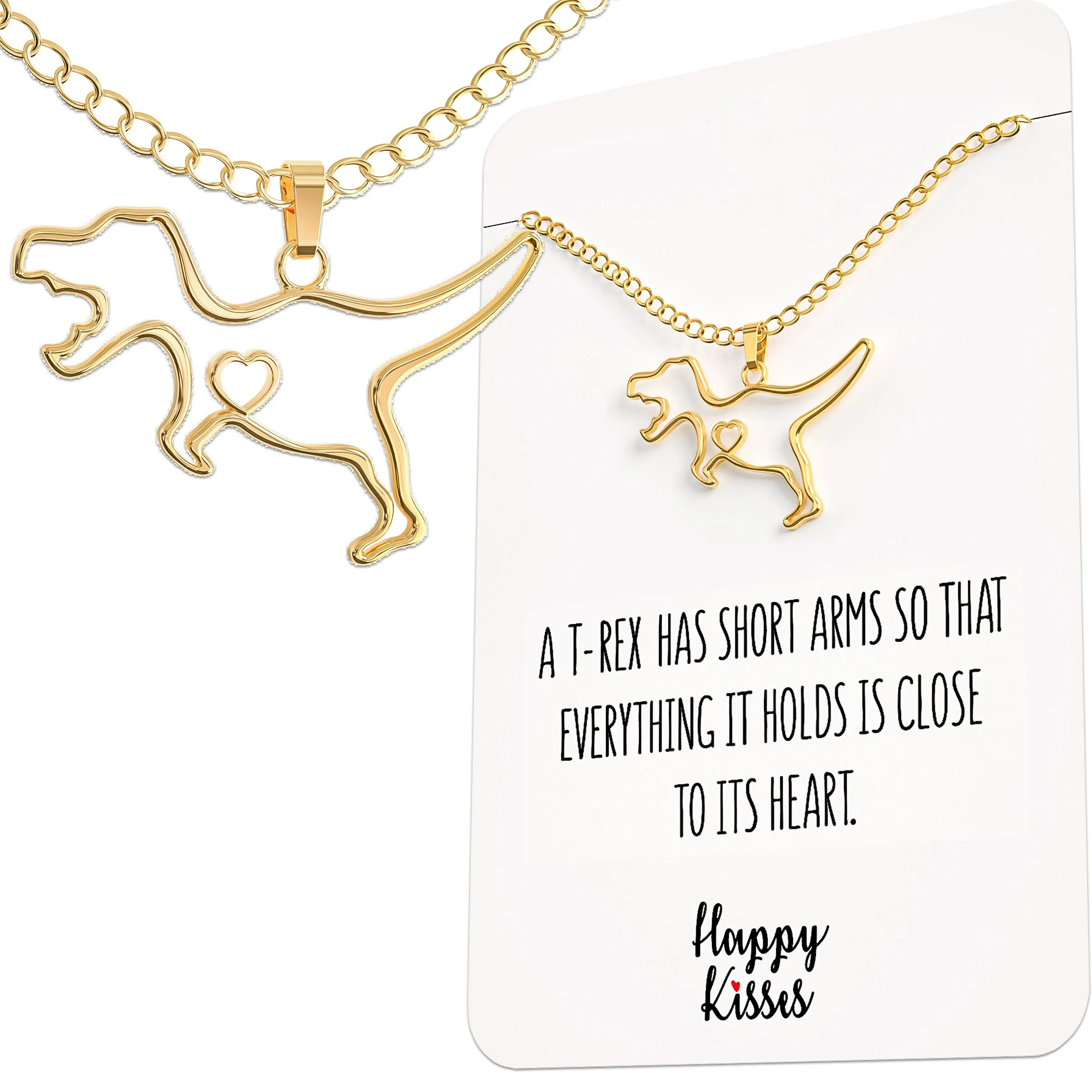 T-Rex Dinosaur Necklace with Gift Card