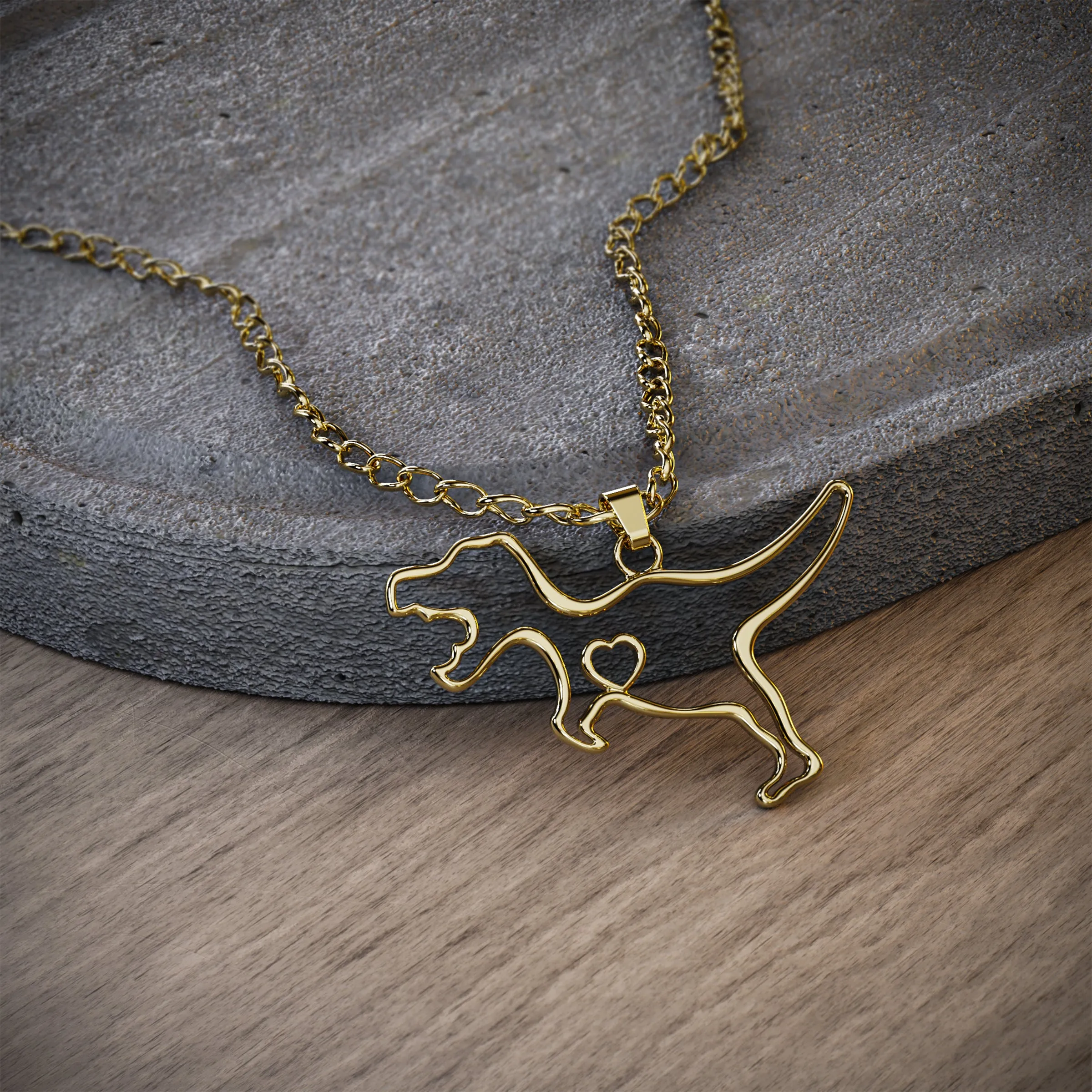 T-Rex Dinosaur Necklace with Gift Card