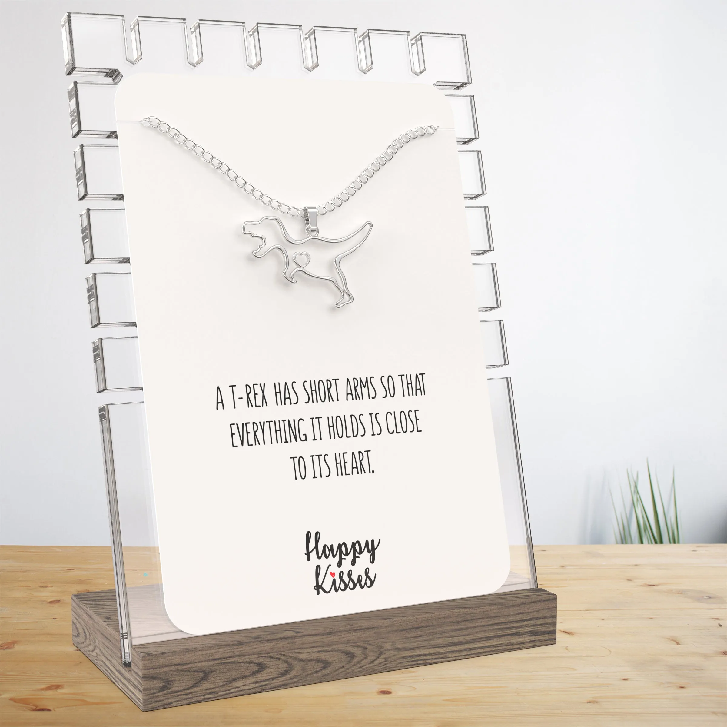T-Rex Dinosaur Necklace with Gift Card
