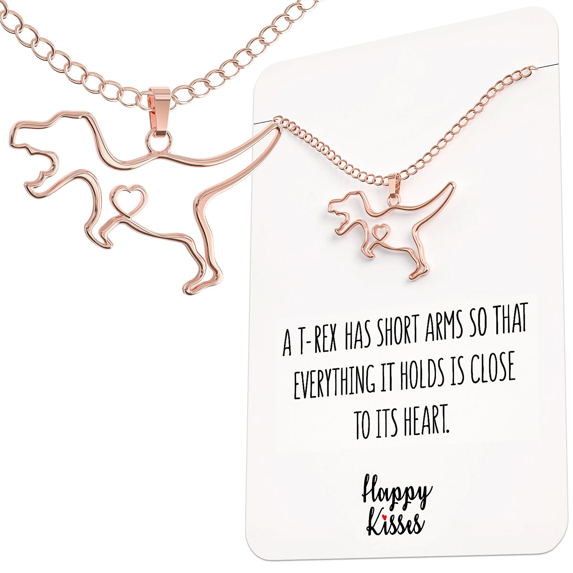 T-Rex Dinosaur Necklace with Gift Card