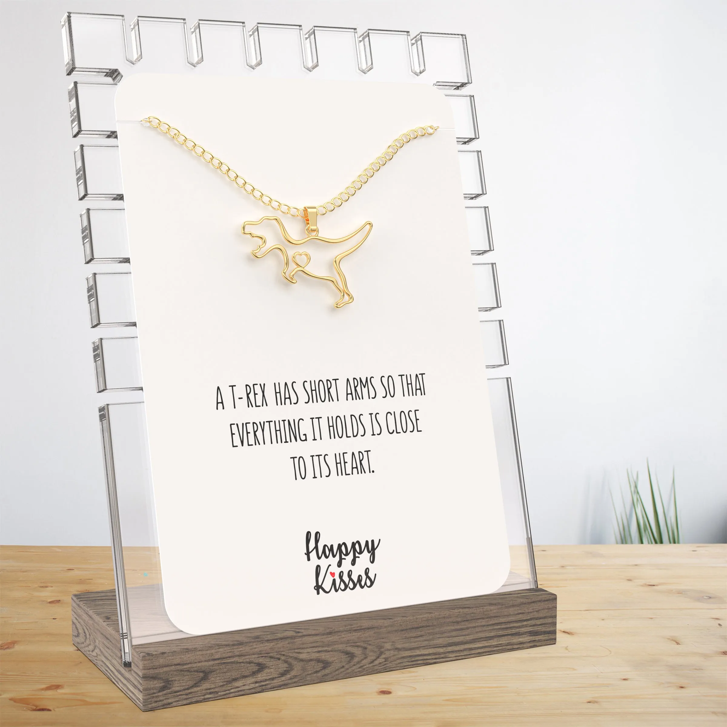 T-Rex Dinosaur Necklace with Gift Card