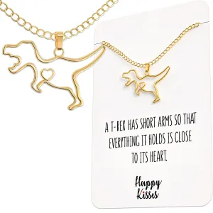 T-Rex Dinosaur Necklace with Gift Card