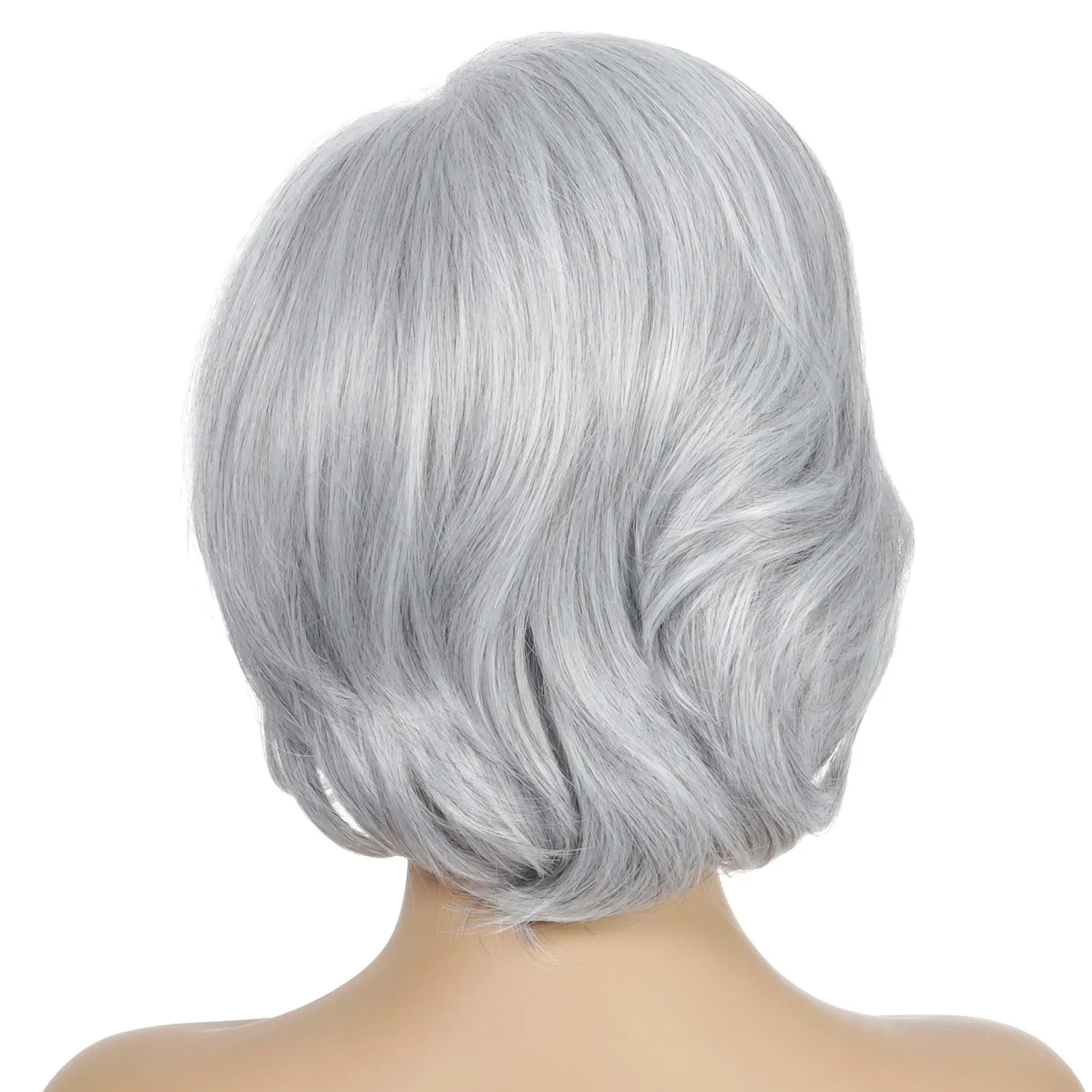 The Fox | Grey Medium Wavy Synthetic Hair Wig