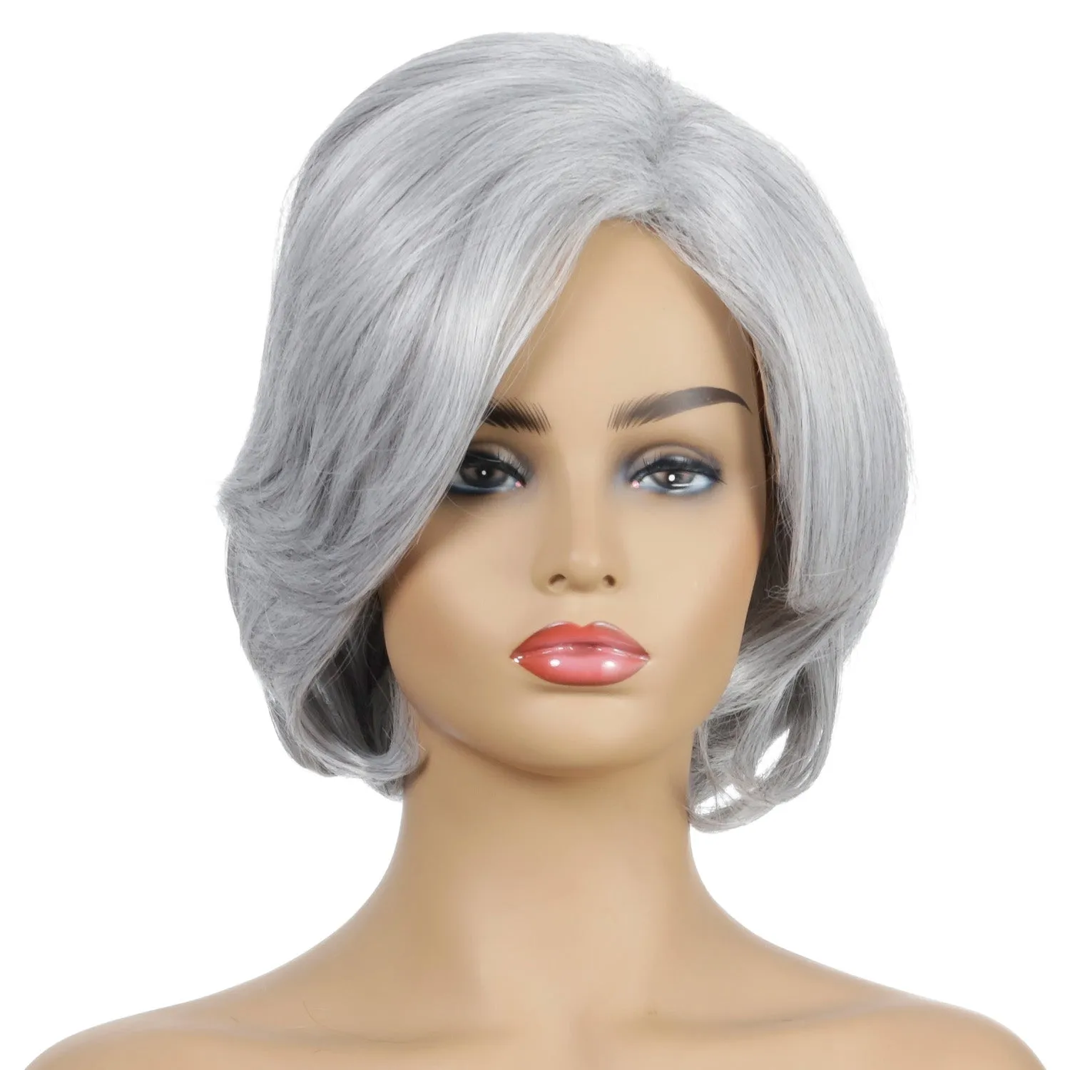 The Fox | Grey Medium Wavy Synthetic Hair Wig