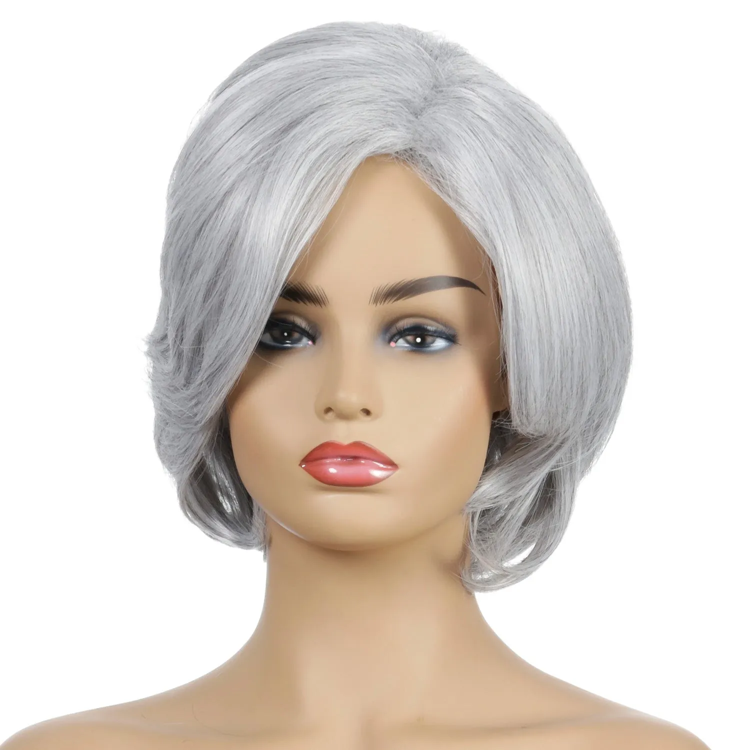 The Fox | Grey Medium Wavy Synthetic Hair Wig