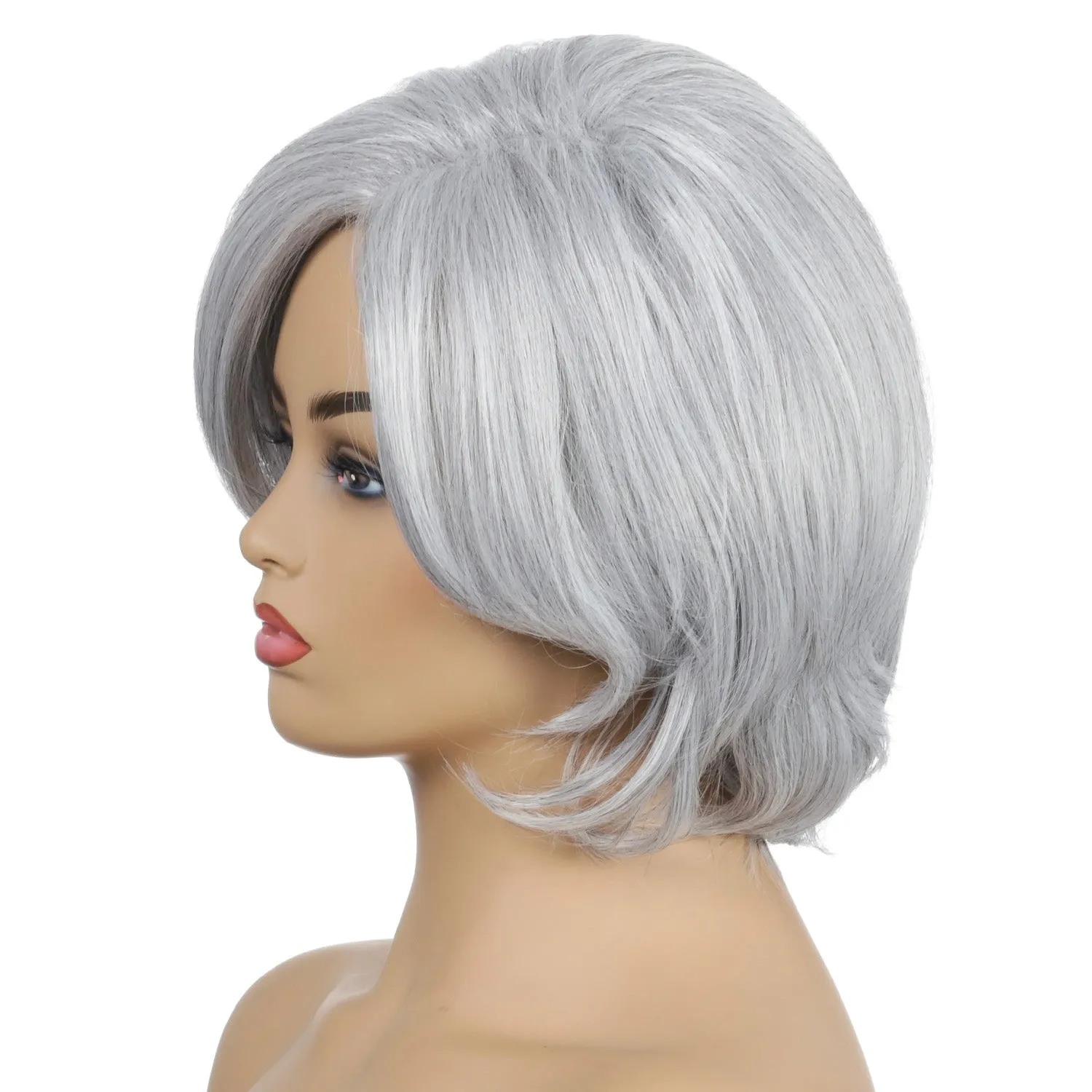 The Fox | Grey Medium Wavy Synthetic Hair Wig