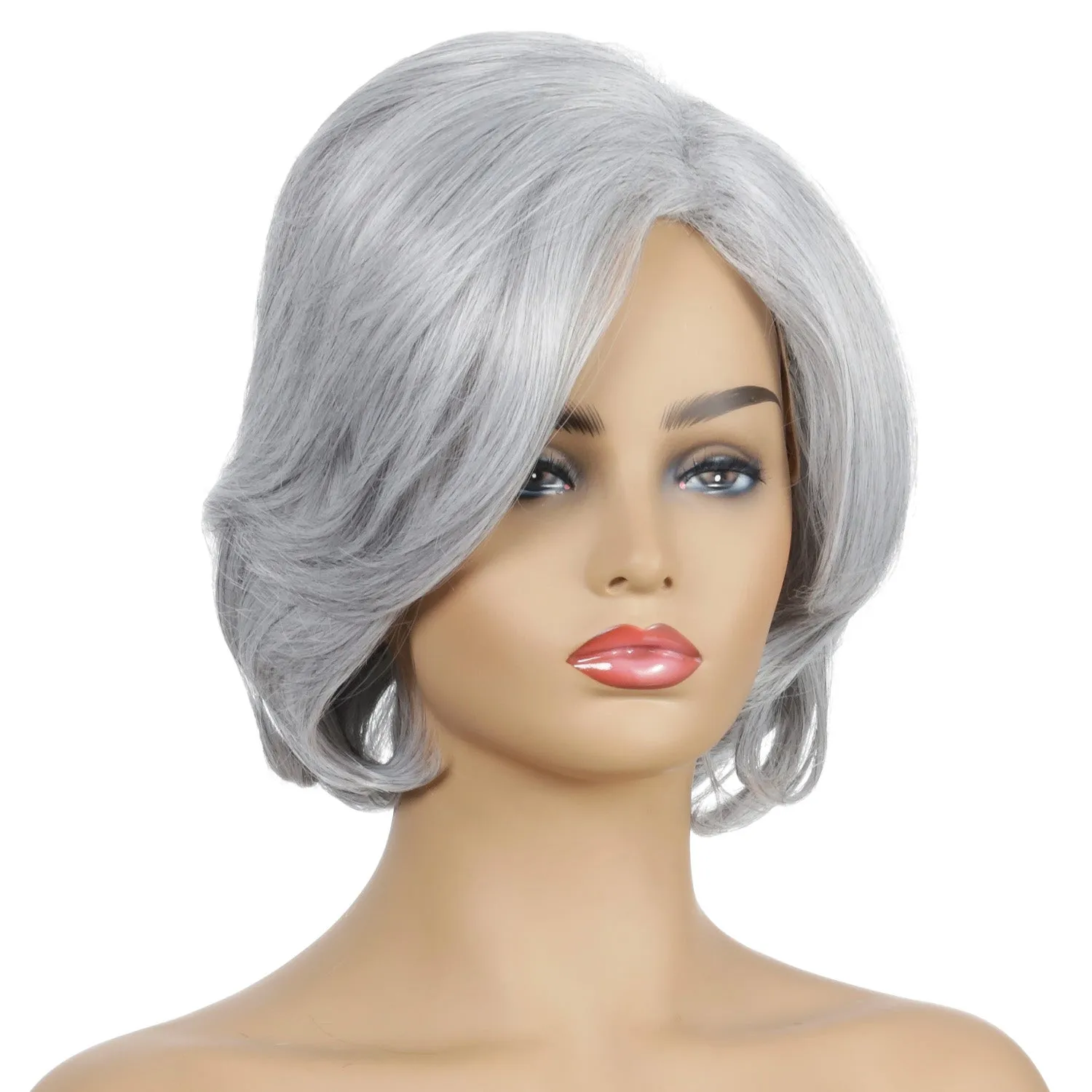 The Fox | Grey Medium Wavy Synthetic Hair Wig