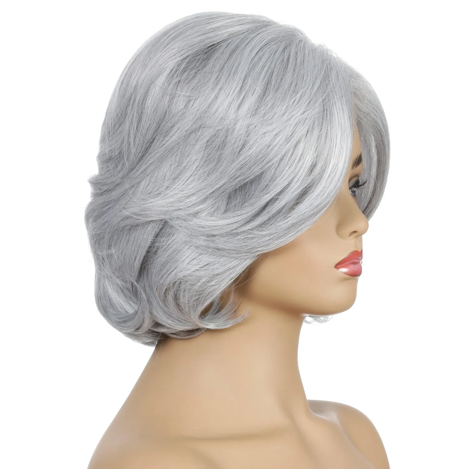 The Fox | Grey Medium Wavy Synthetic Hair Wig