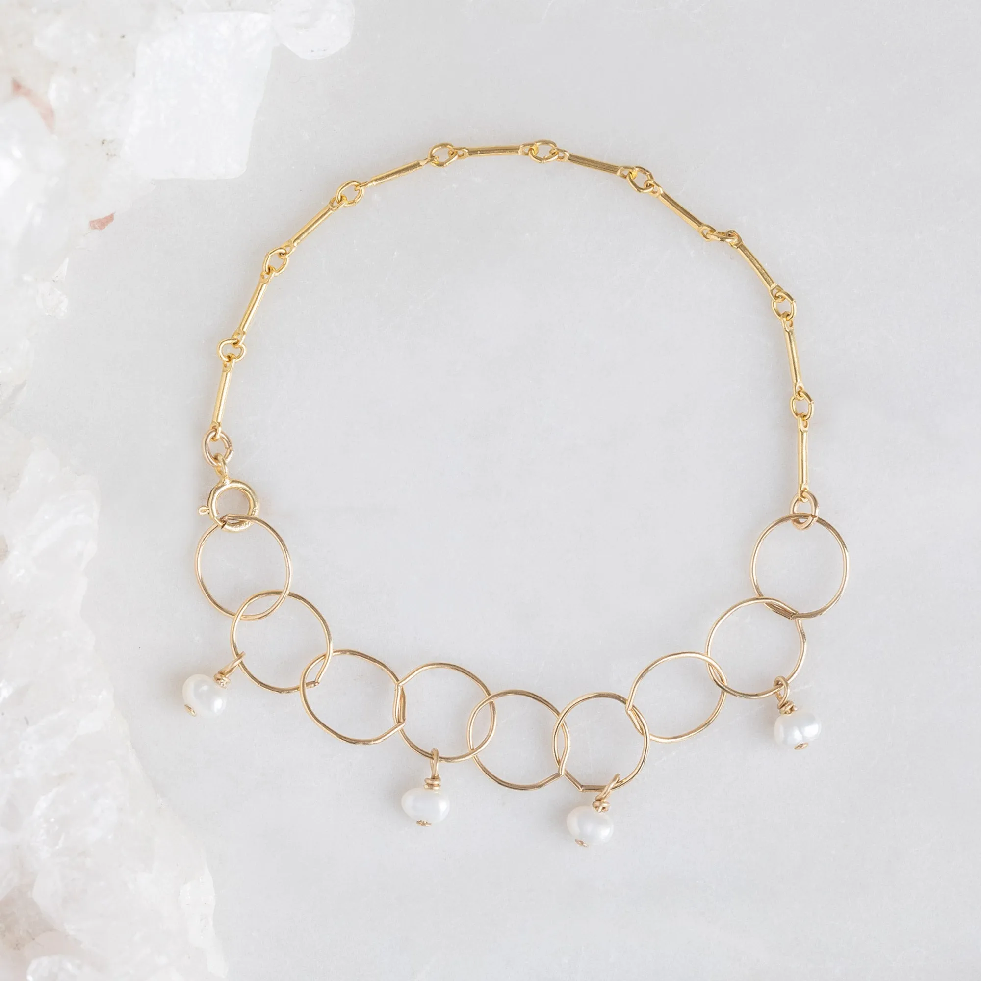 The Pearl Party Chain Bracelet | Gold Filled