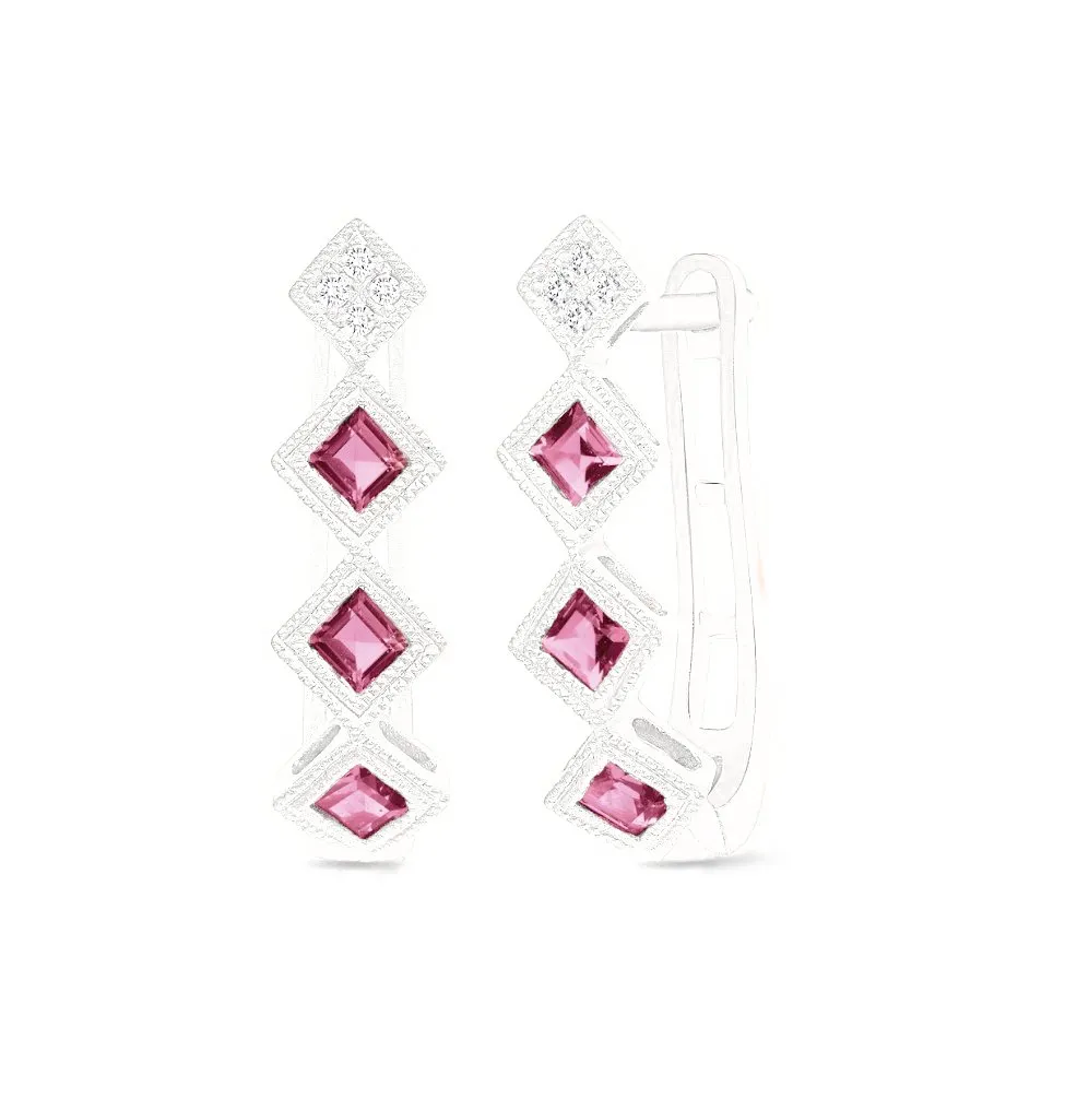 Timeless Pink Sapphire Earrings