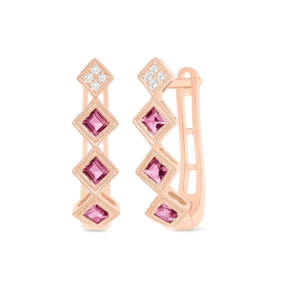 Timeless Pink Sapphire Earrings