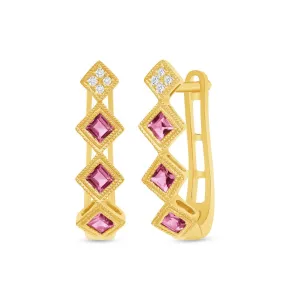 Timeless Pink Sapphire Earrings