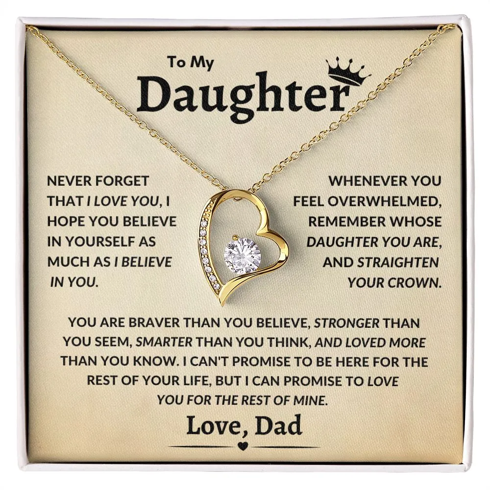 To My Daughter Never Forget That I Love You Timeless Love