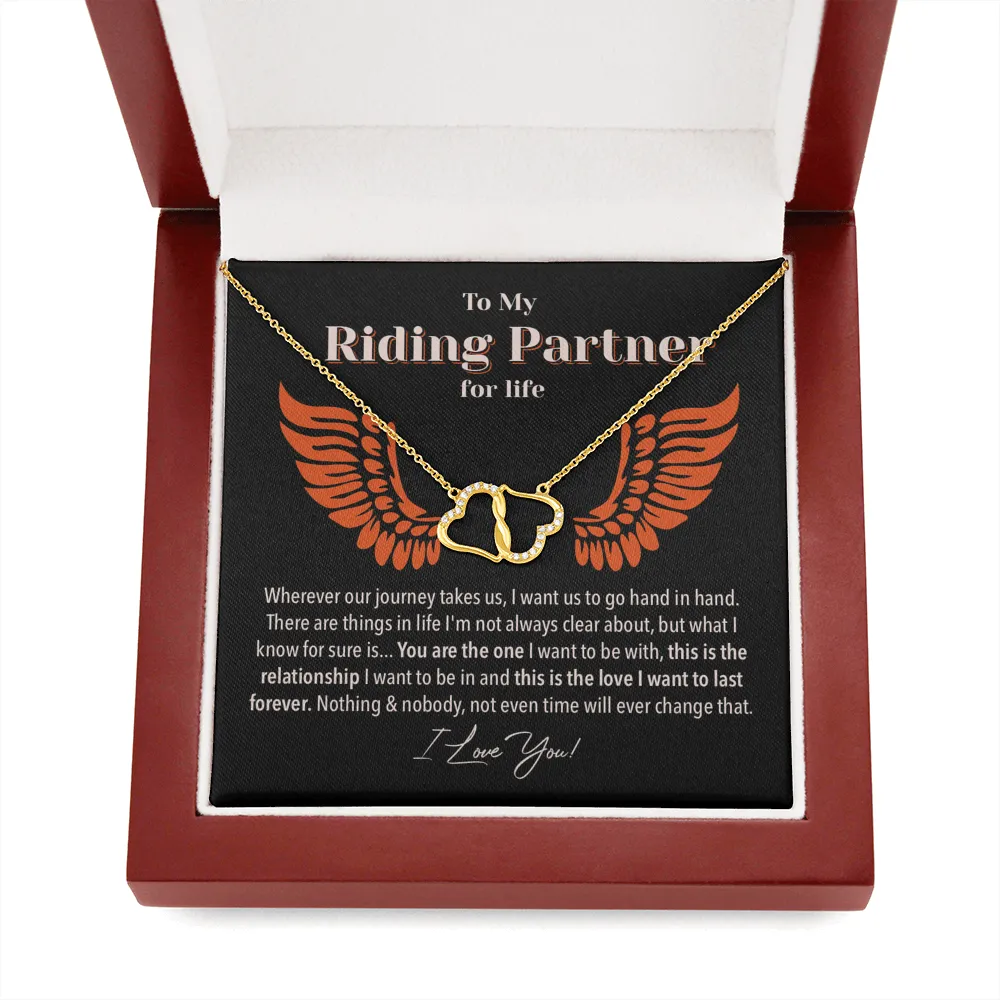 To My Riding Partner For Life - Our Journey - Luxury 10k Solid Gold w/ 0.07 carat Diamonds