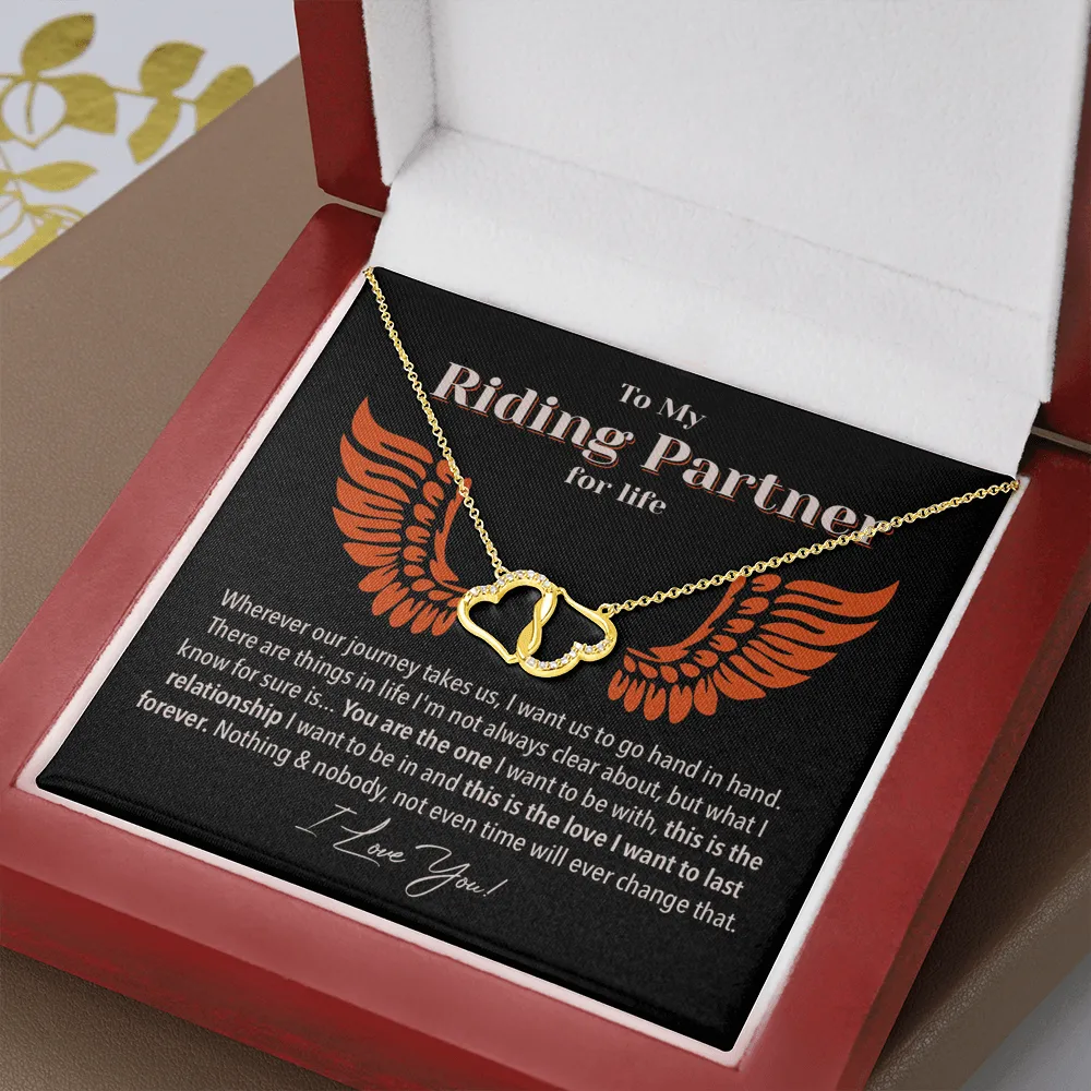 To My Riding Partner For Life - Our Journey - Luxury 10k Solid Gold w/ 0.07 carat Diamonds