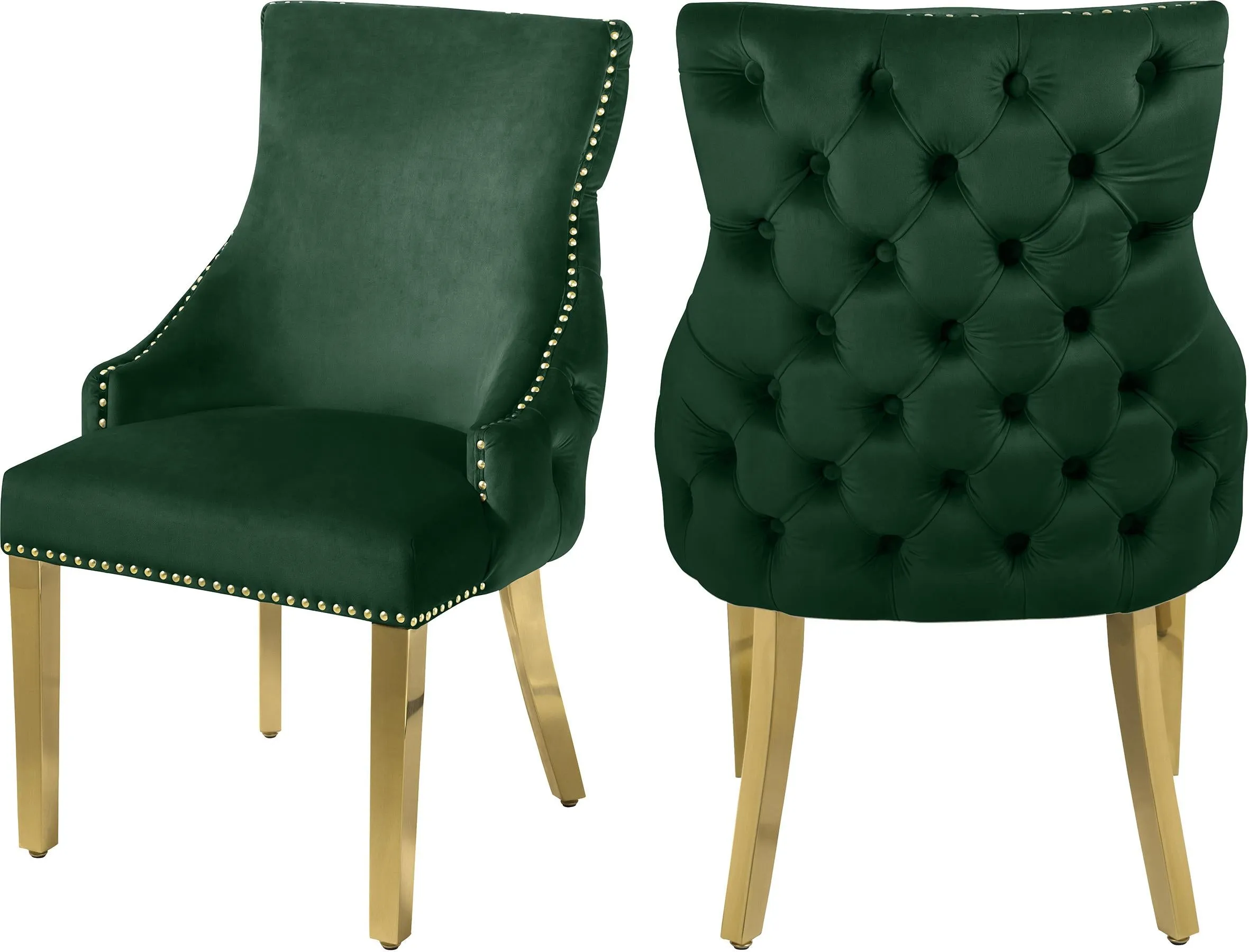 Tuft Green Velvet Dining Chair