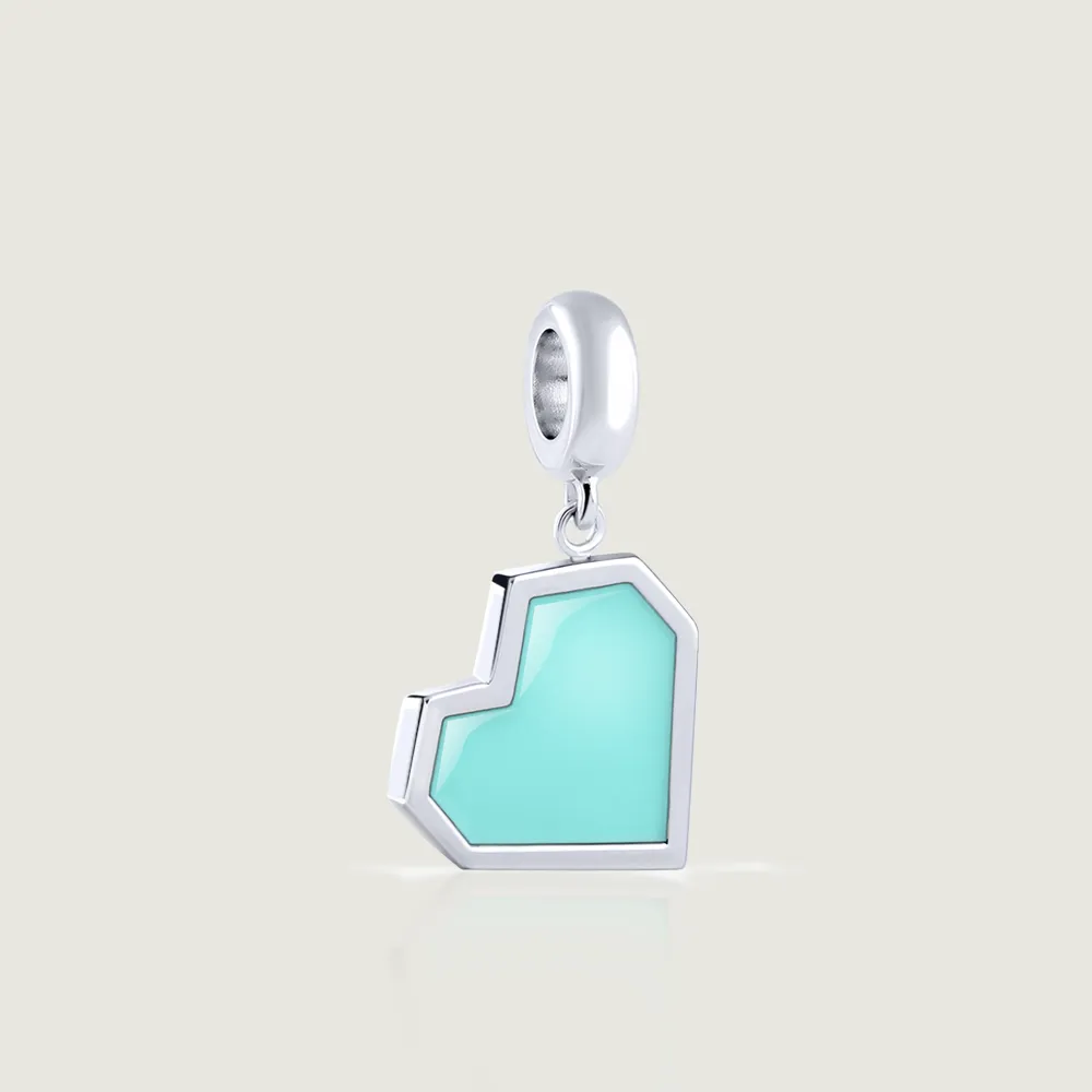 Turquoise Ararat Heart Charm