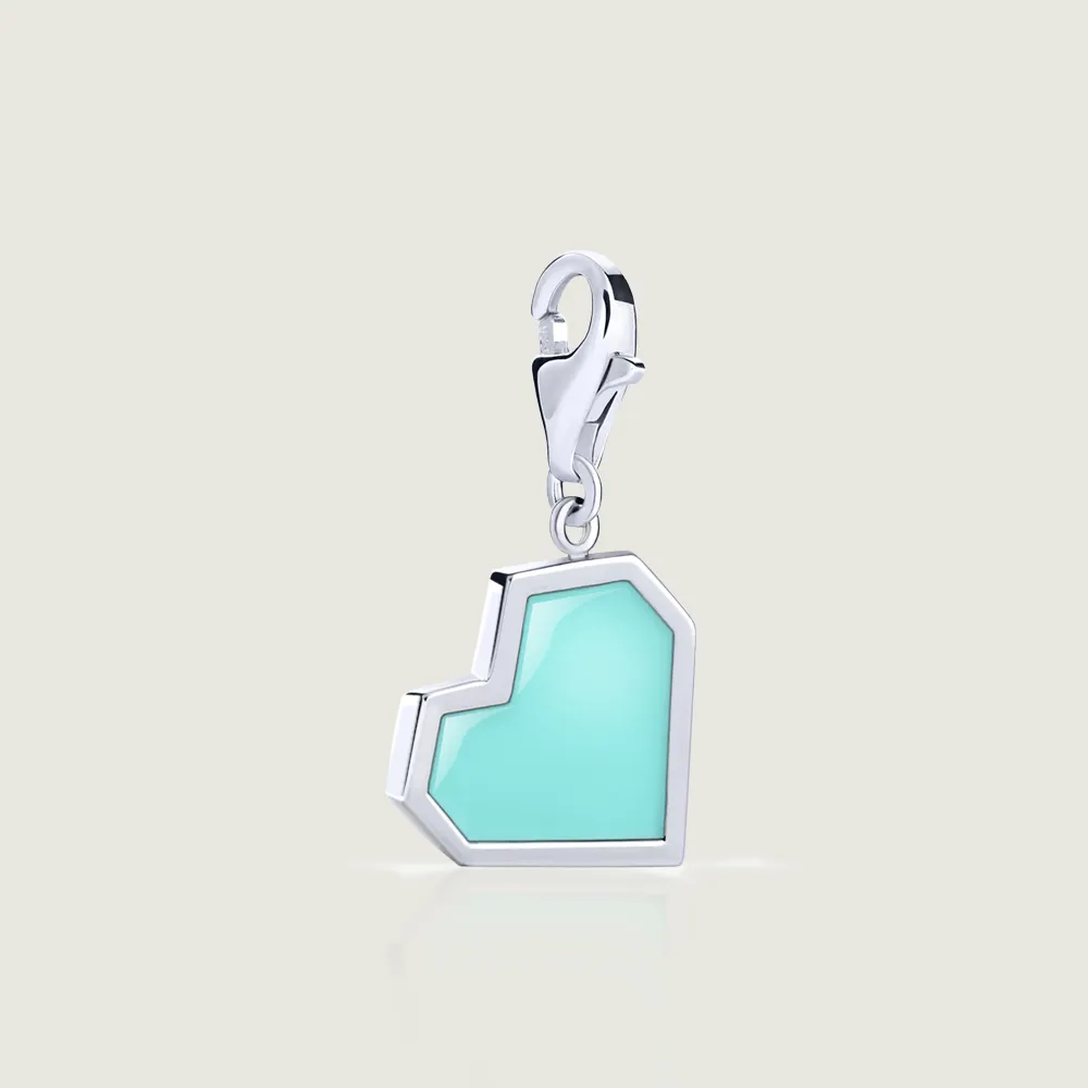 Turquoise Ararat Heart Charm