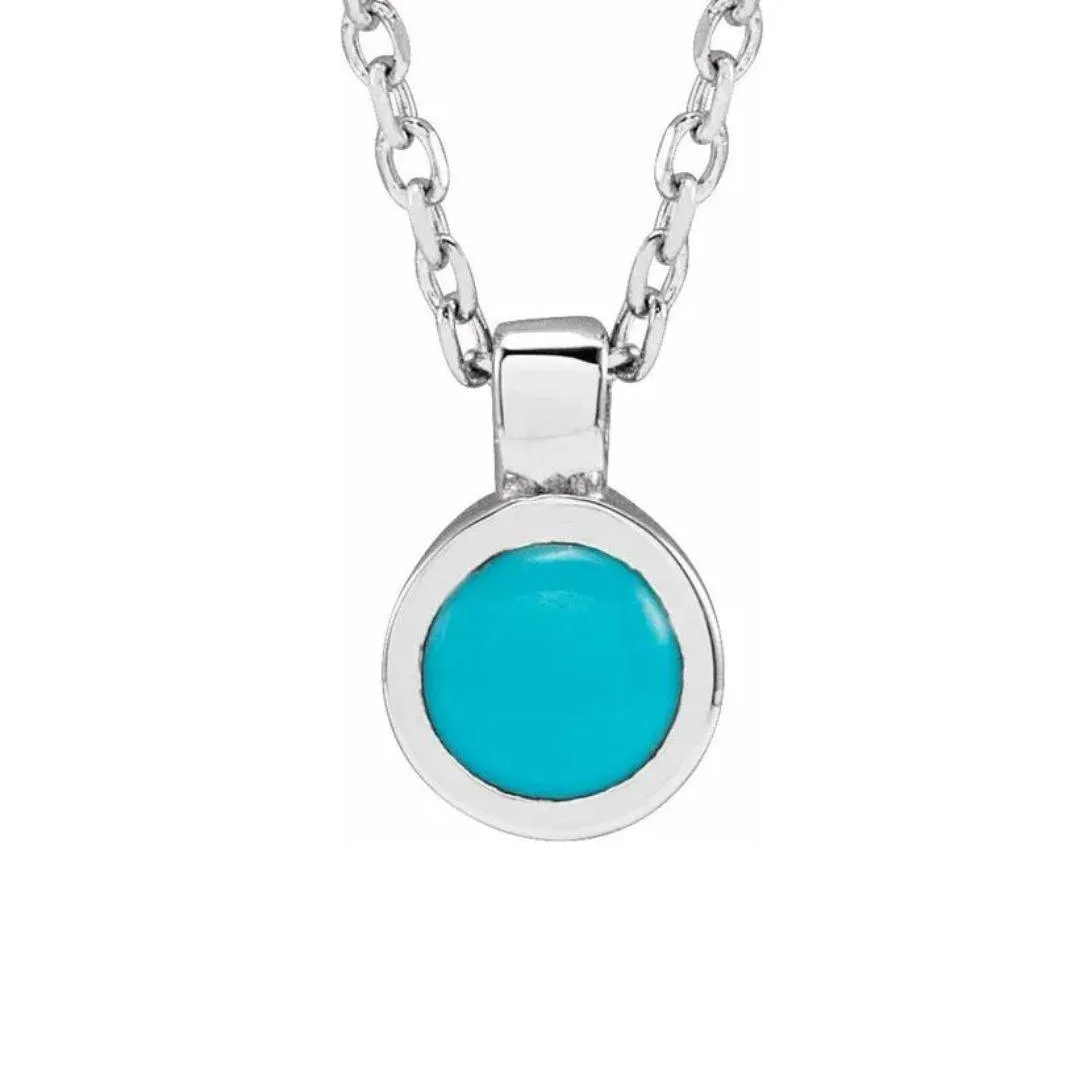 Turquoise Bezel-Set Necklace